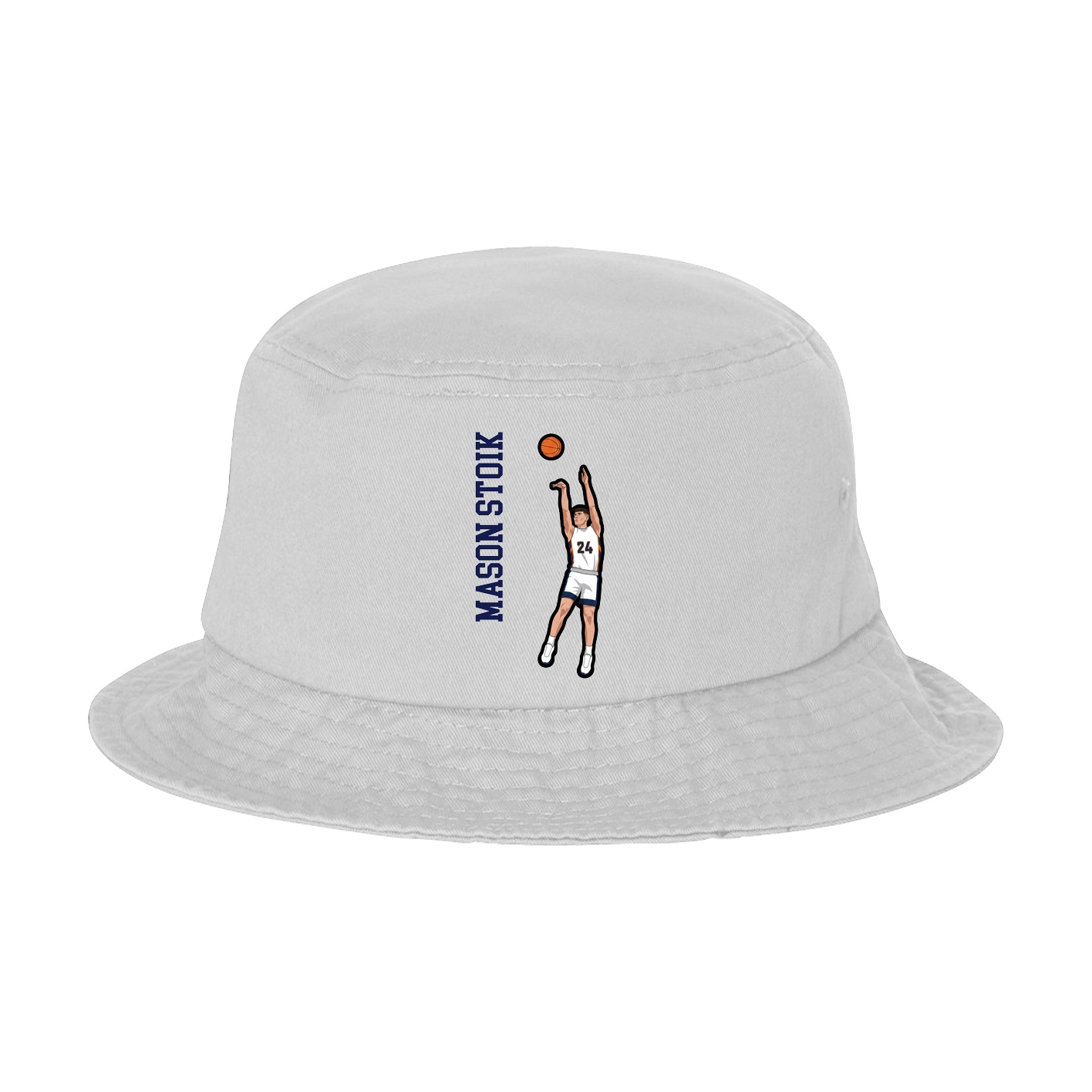 Bucket Cap — Name Vertical in White