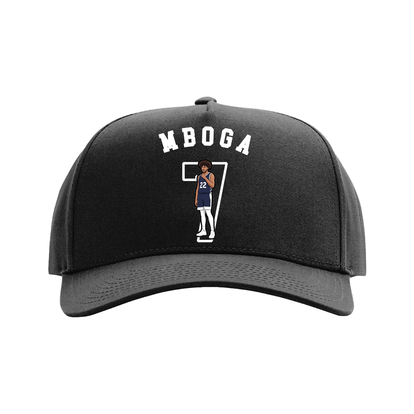 Full Fabric Five-Panel Champ Cap — Shirsey Arch in Black