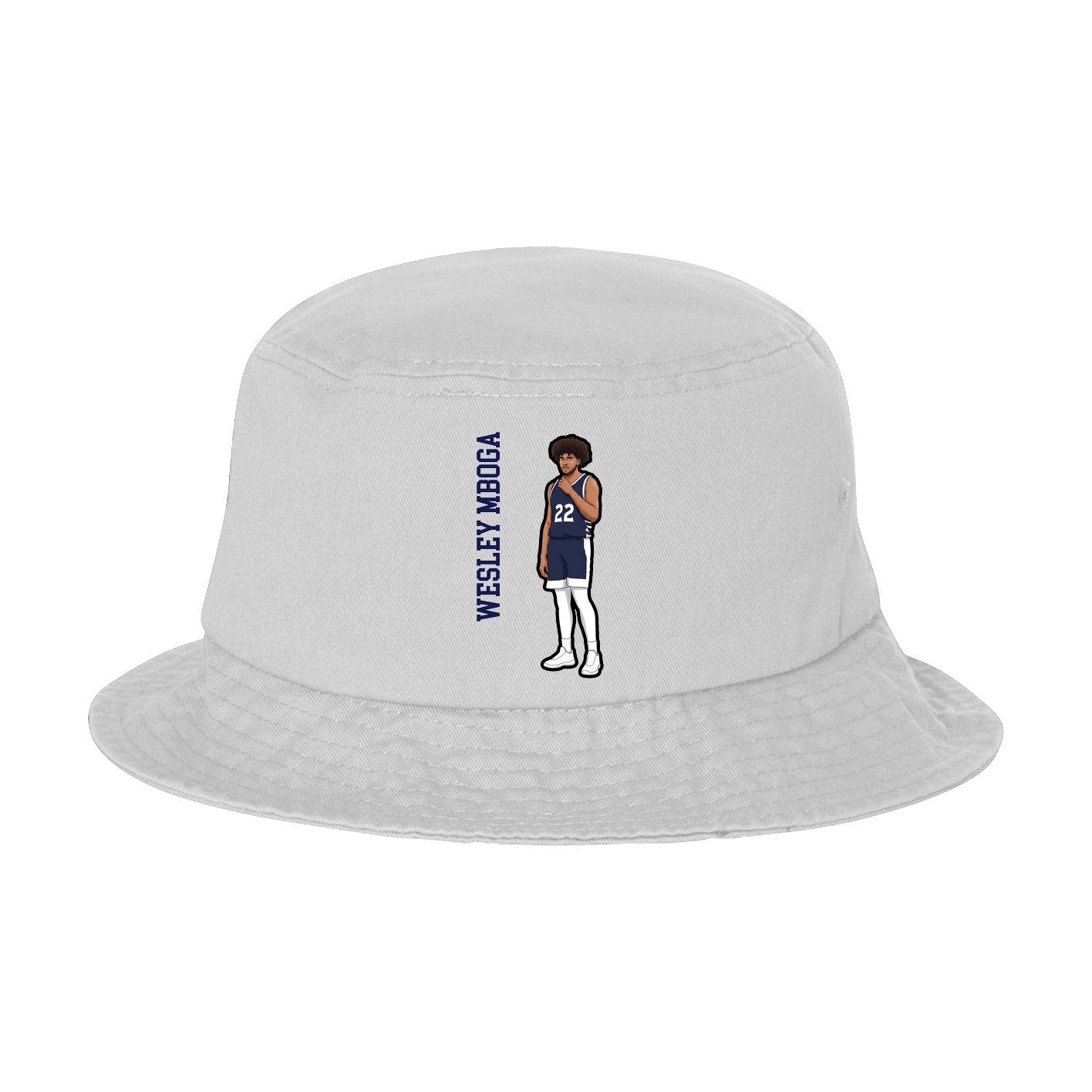Bucket Cap — Name Vertical in White