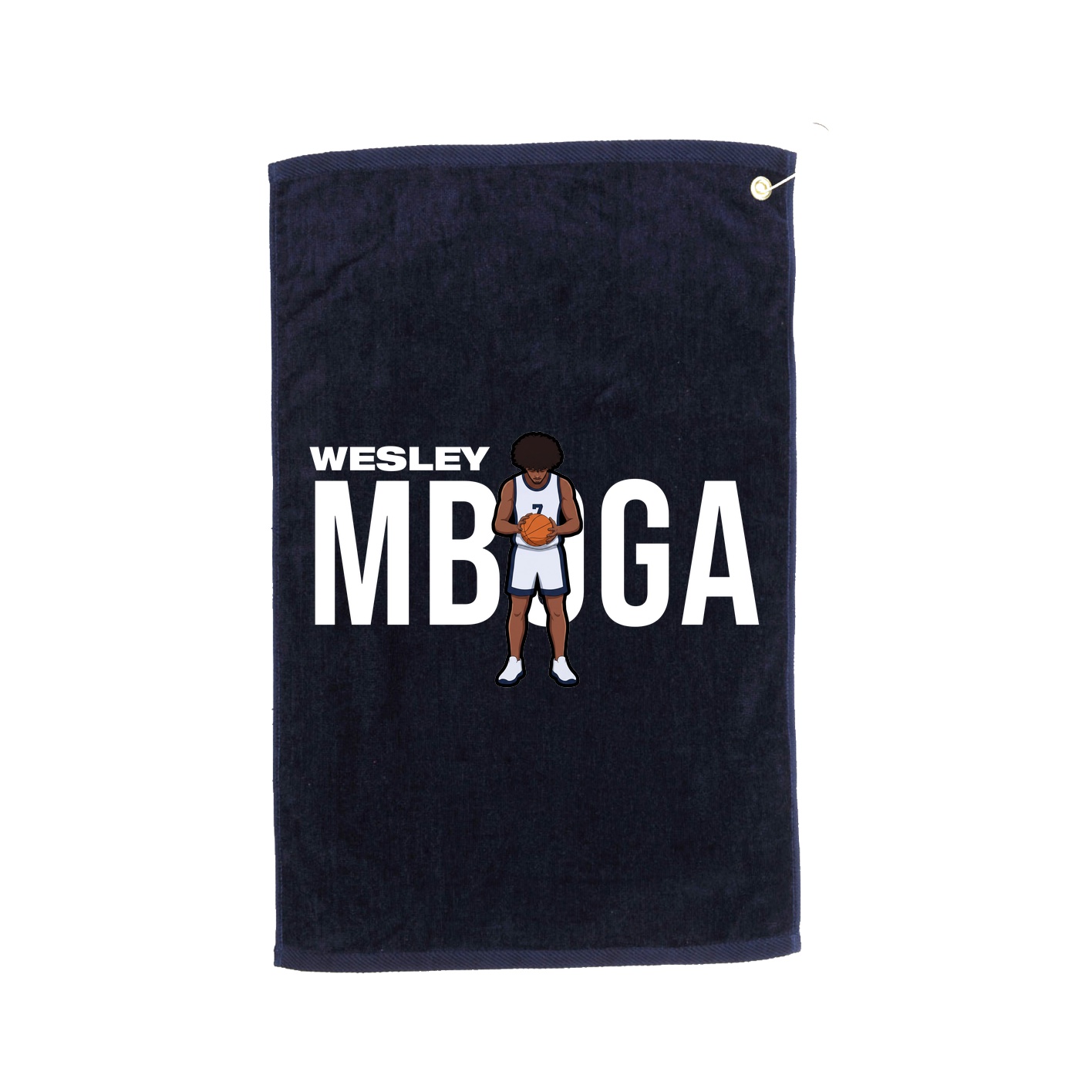 Golf Towel — Player Name in Navy