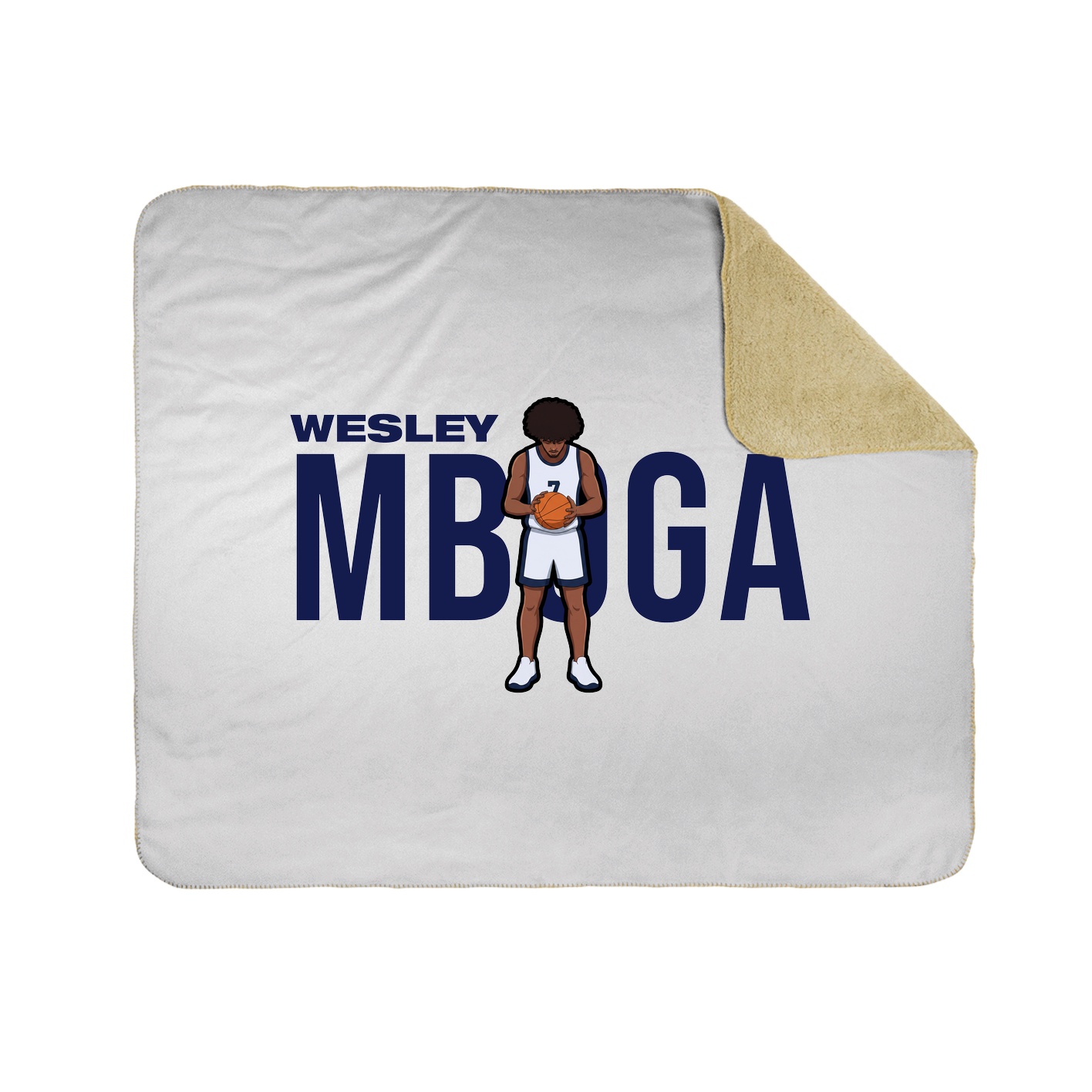 Throw Blanket — Player Name in White
