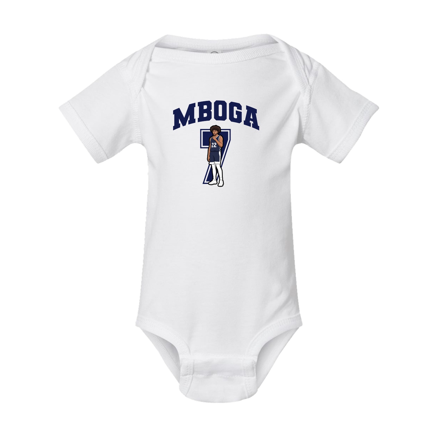 Baby Onesie — Number in White