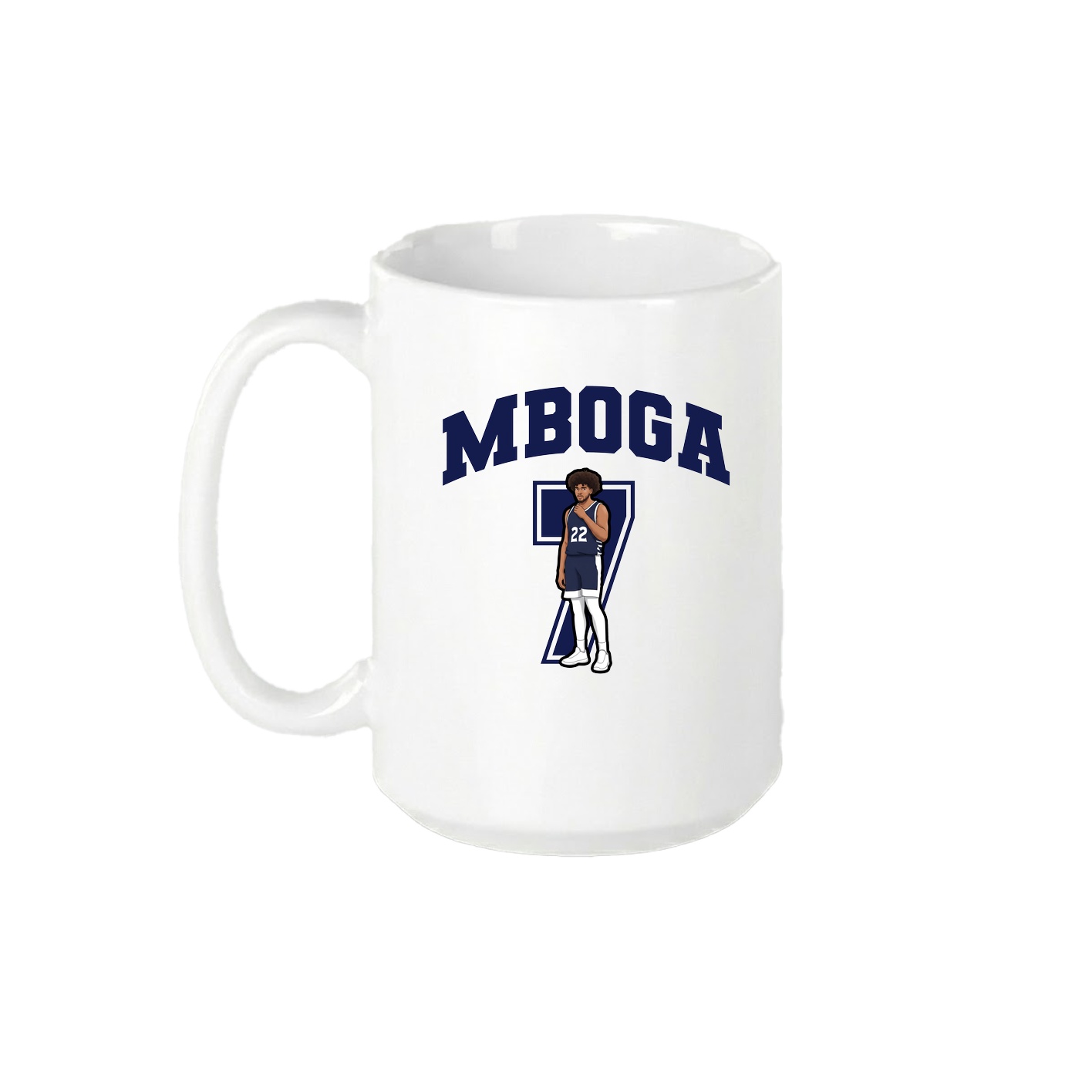 15oz Coffee Mug — Number in White