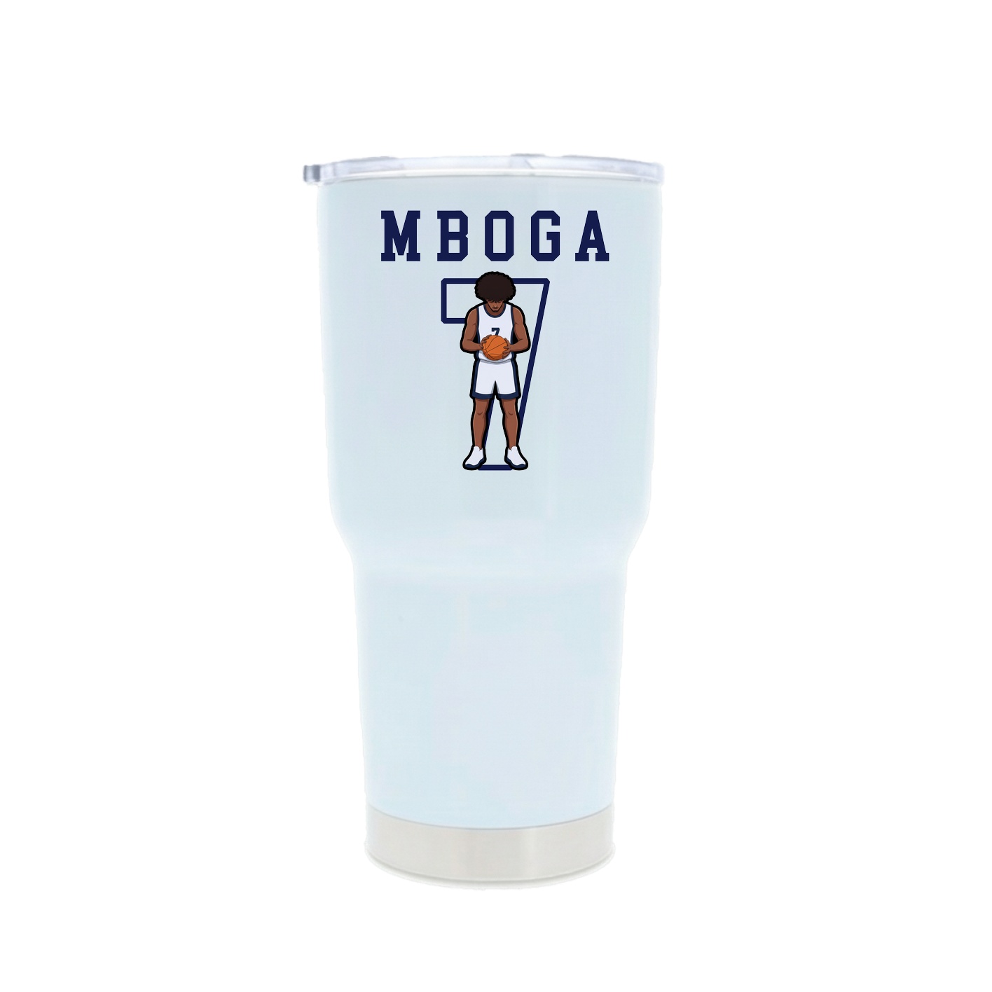 30oz Stainless Steel Tumbler — Shirsey in White