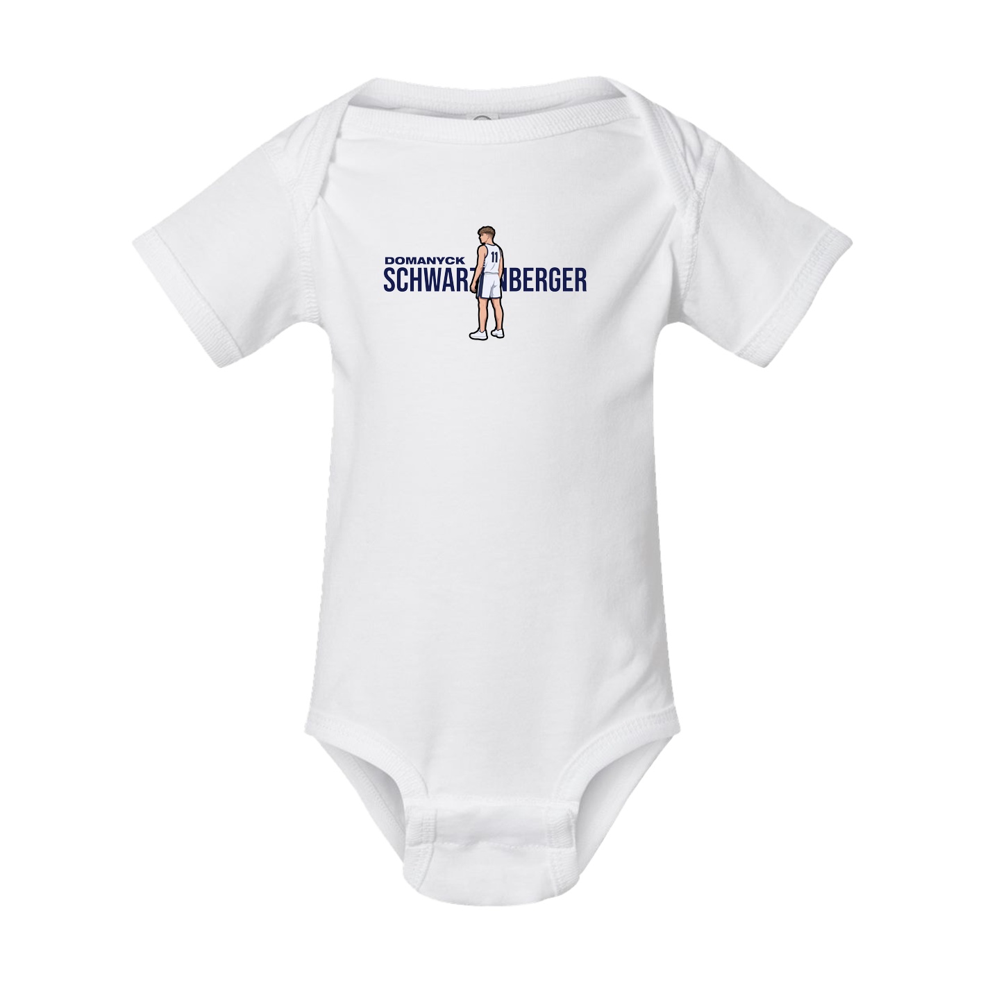 Baby Onesie — Player Name in White