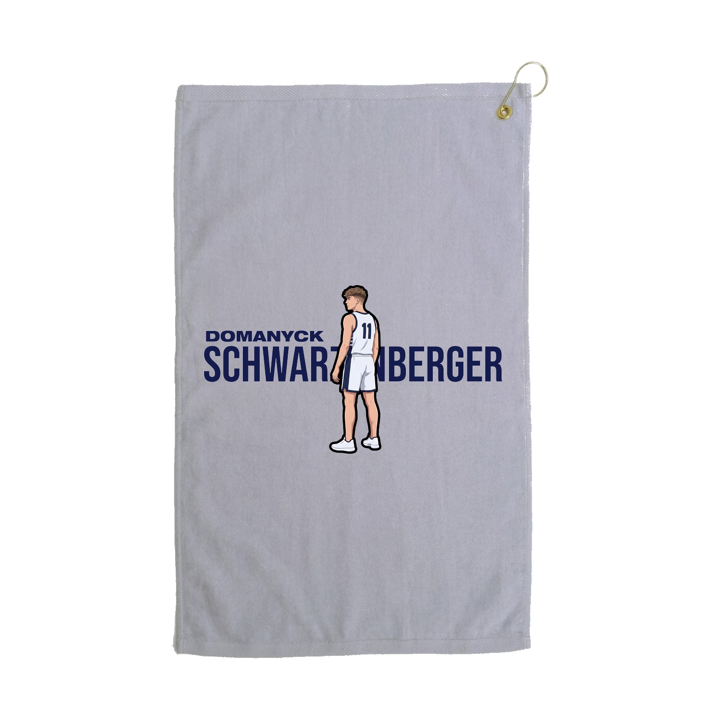 Golf Towel — Player Name in Grey