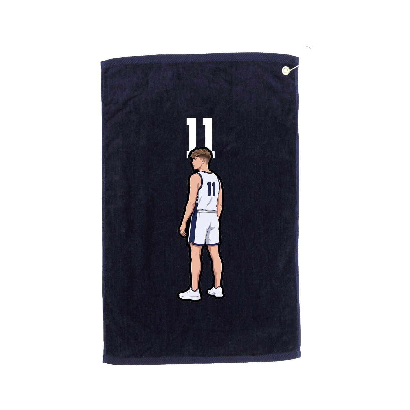 Golf Towel — Number Top in Navy