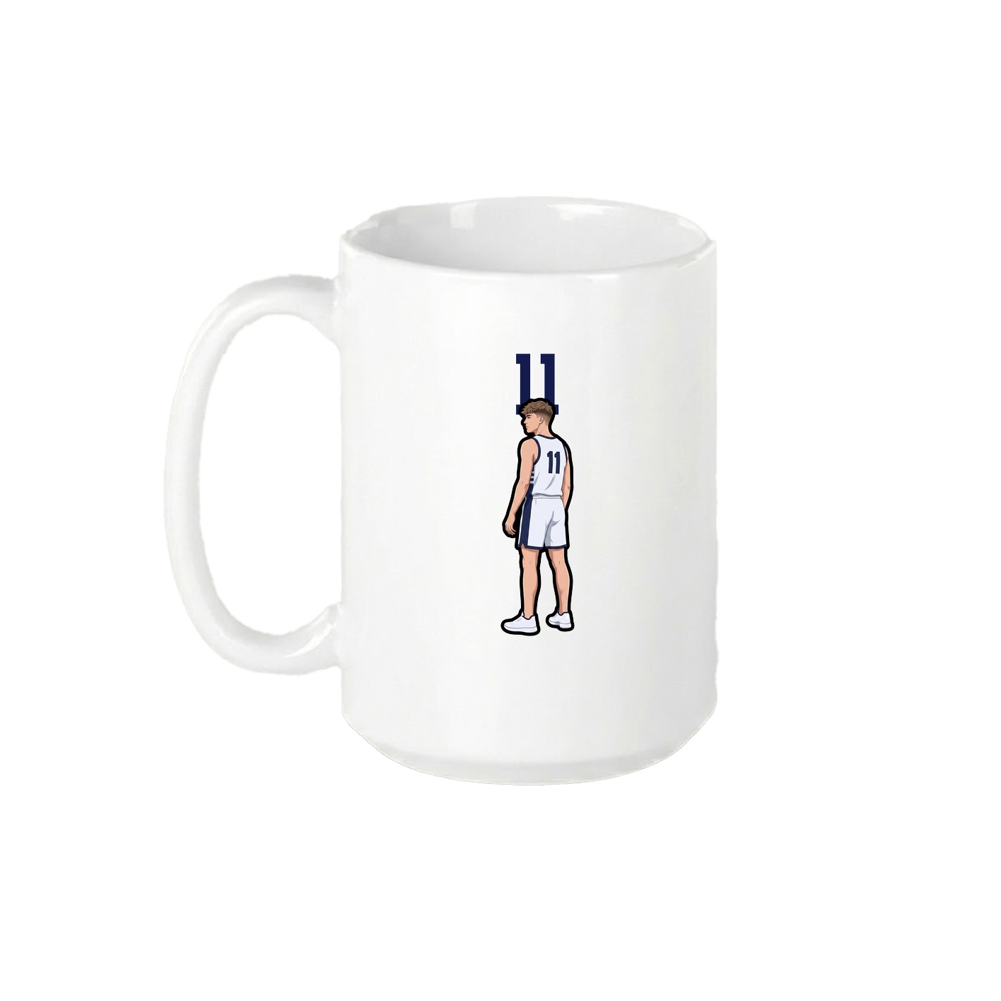 15oz Coffee Mug — Number Top in White