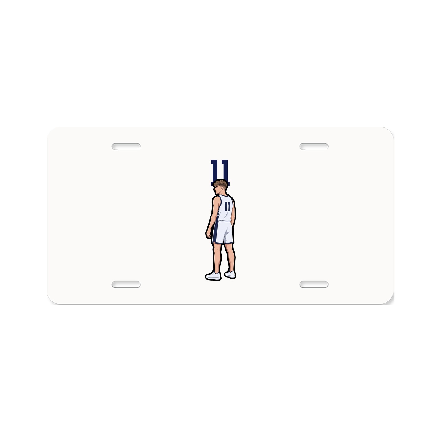 License Plate — Number Top in Classic