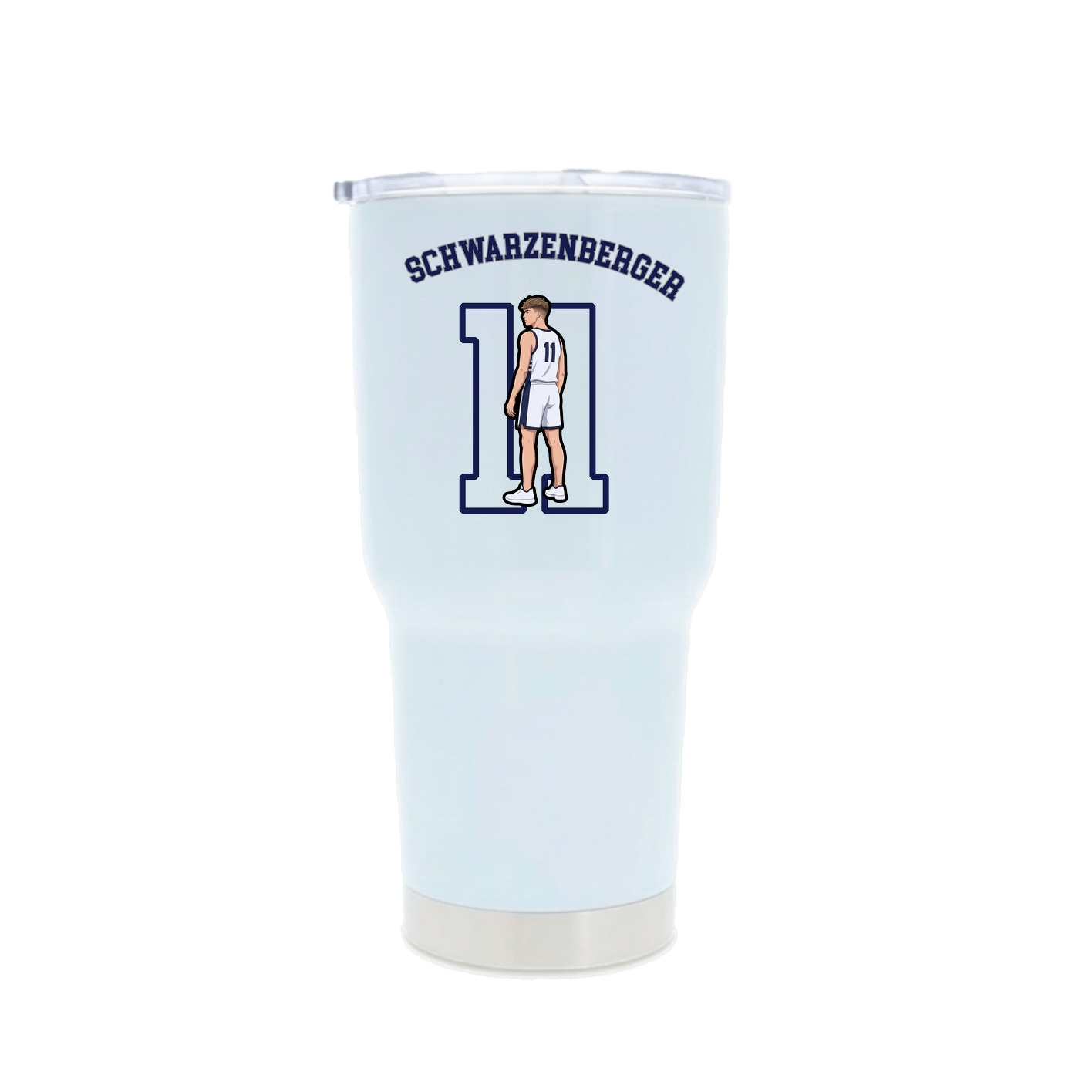 30oz Stainless Steel Tumbler — Shirsey Arch in White