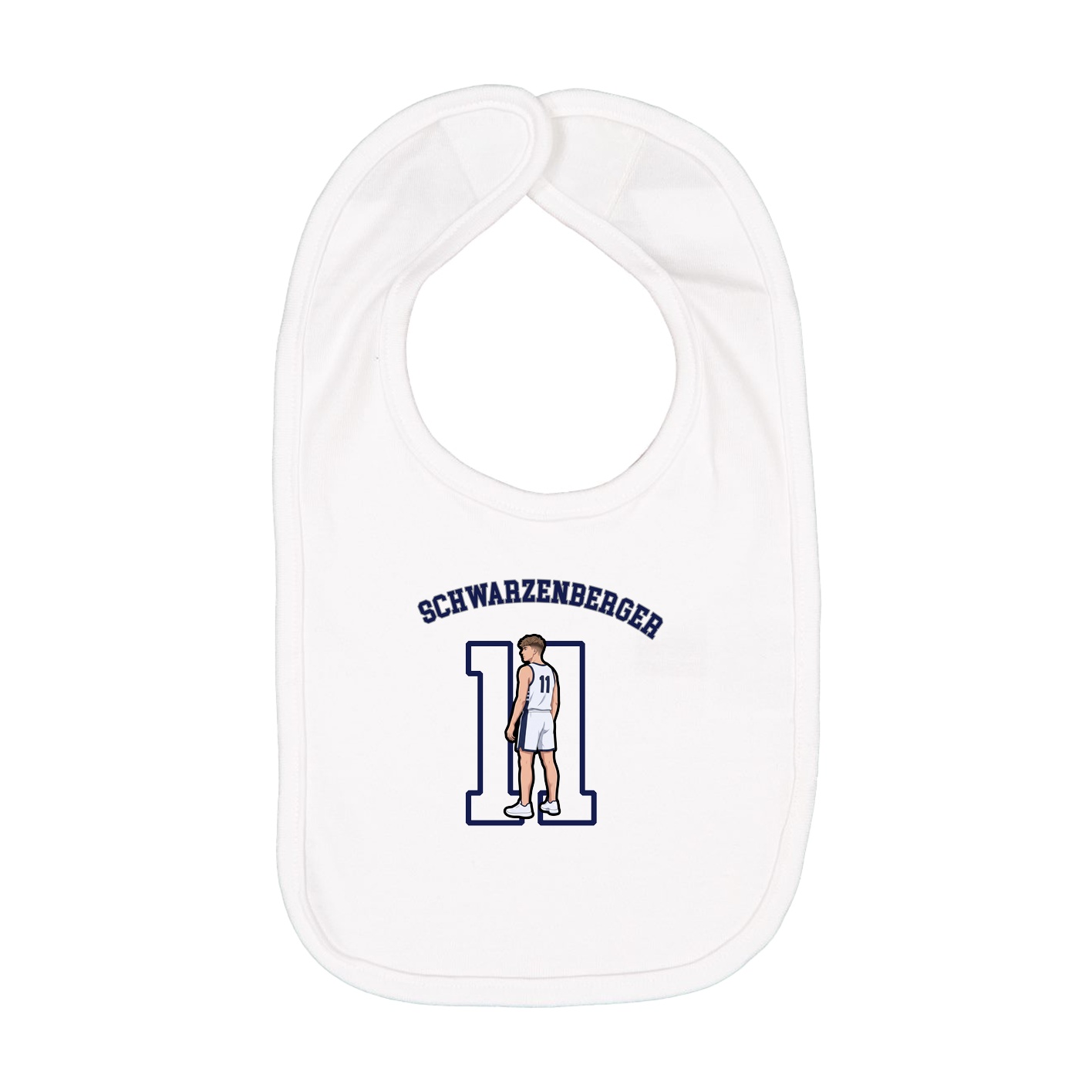 Infant Bib — Shirsey Arch in White