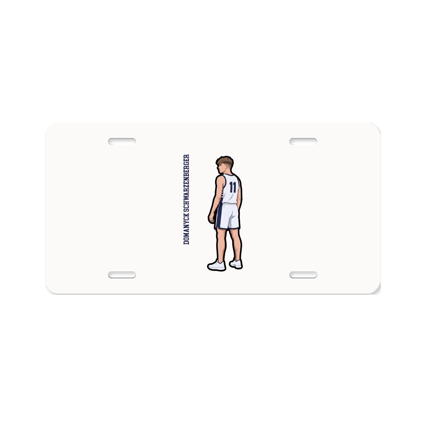 License Plate — Name Vertical in Classic