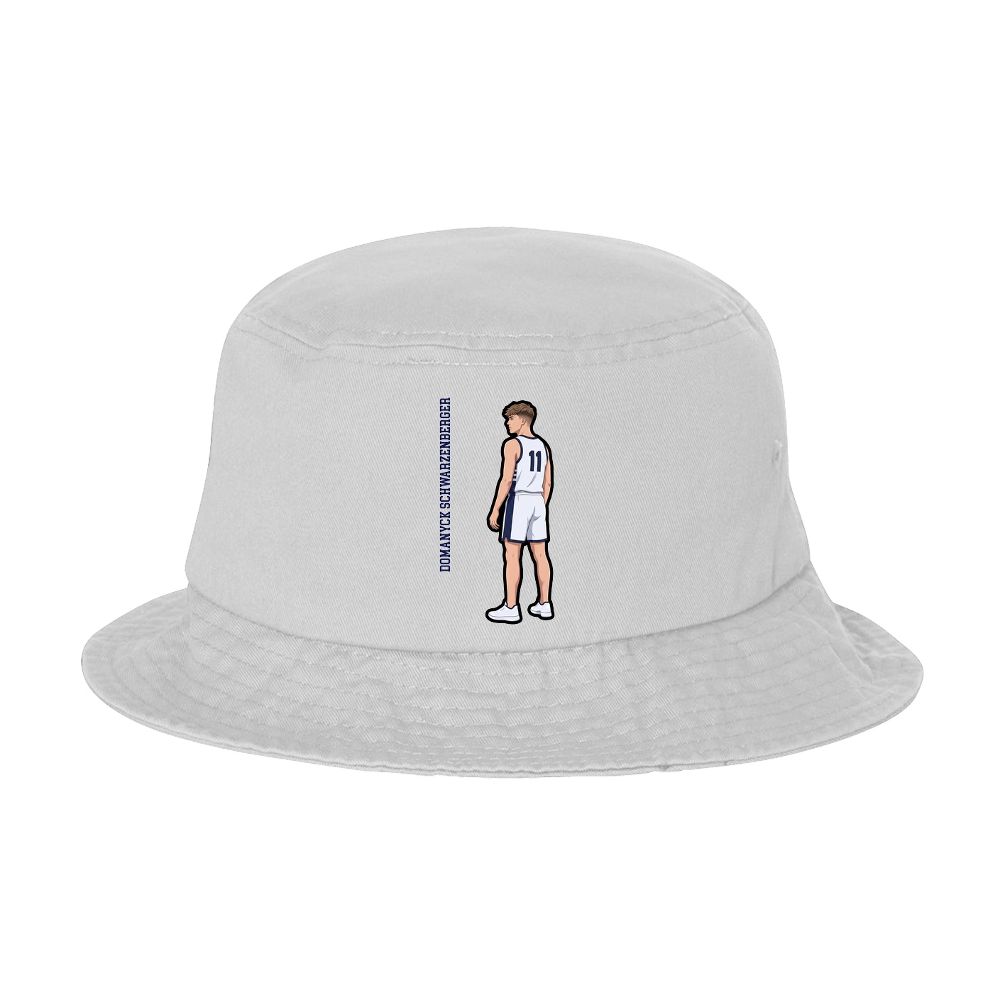 Bucket Cap — Name Vertical in White