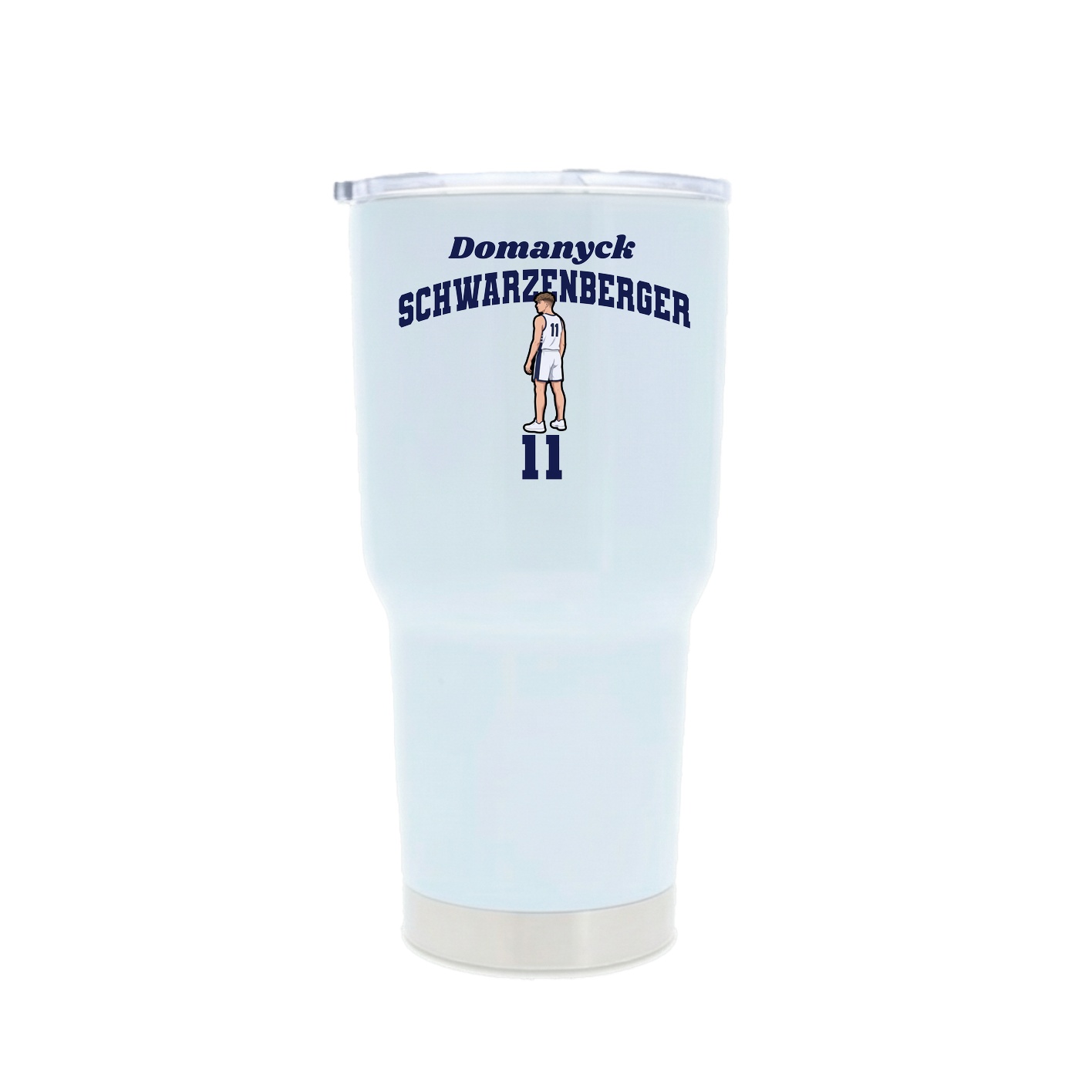 30oz Stainless Steel Tumbler — Signature Arch in White