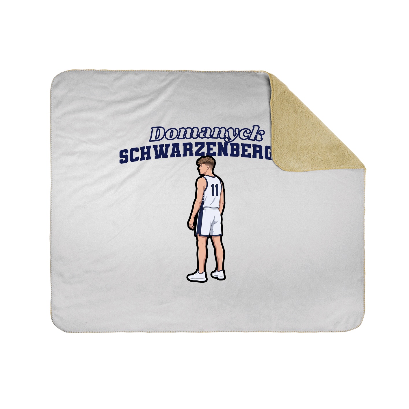 Throw Blanket — Name Arch in White