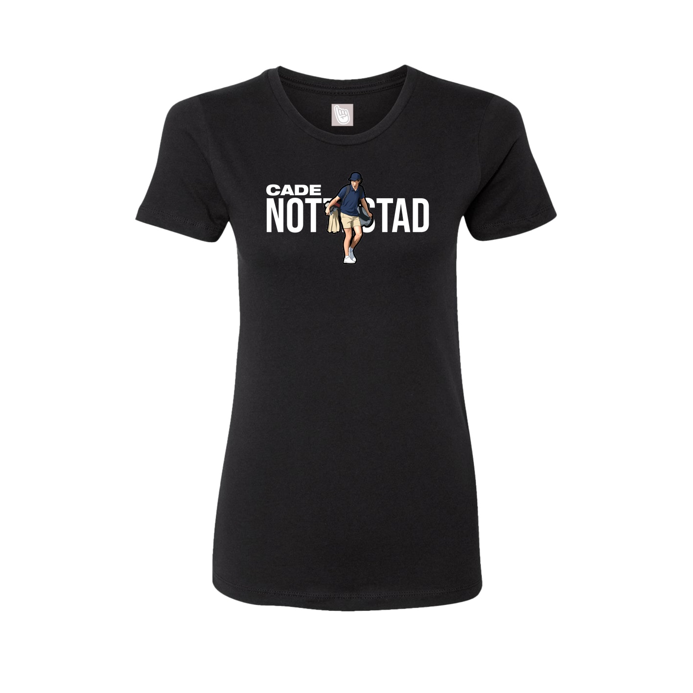 Fitted Women's Tee — Player Name in Black