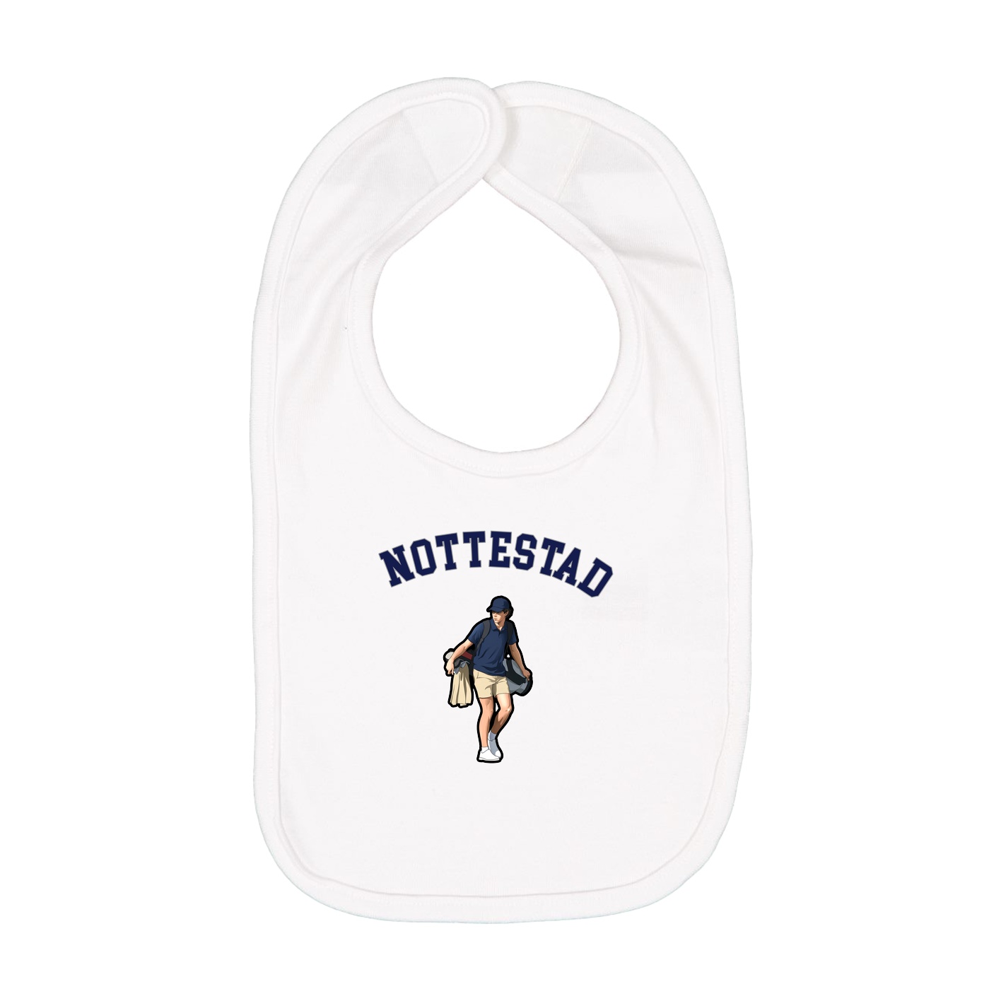 Infant Bib — Shirsey Arch in White
