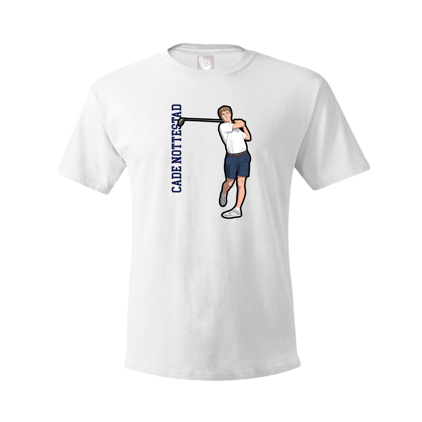 Tee — Name Vertical in White