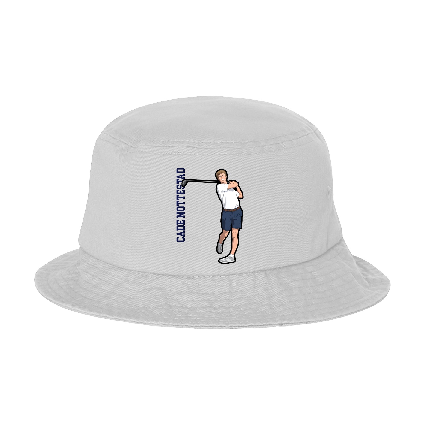 Bucket Cap — Name Vertical in White