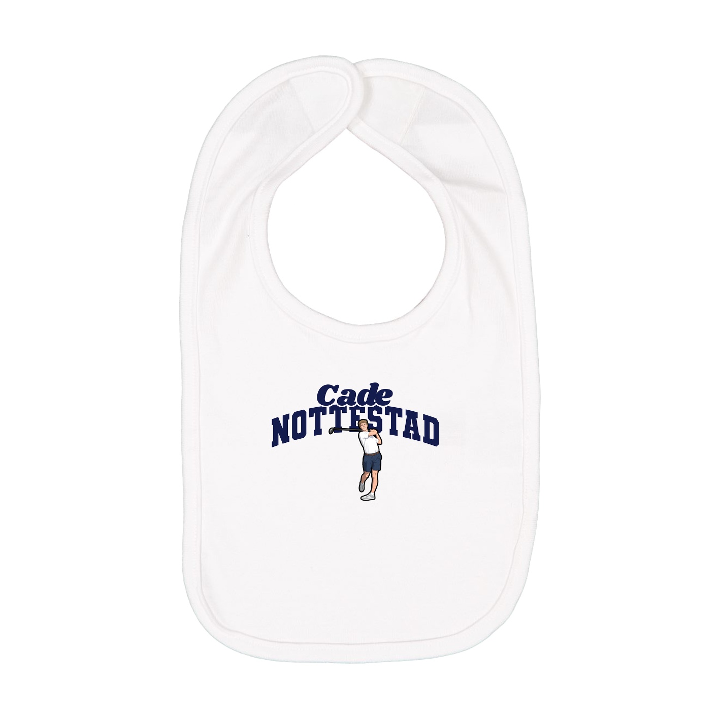 Infant Bib — Signature Arch in White