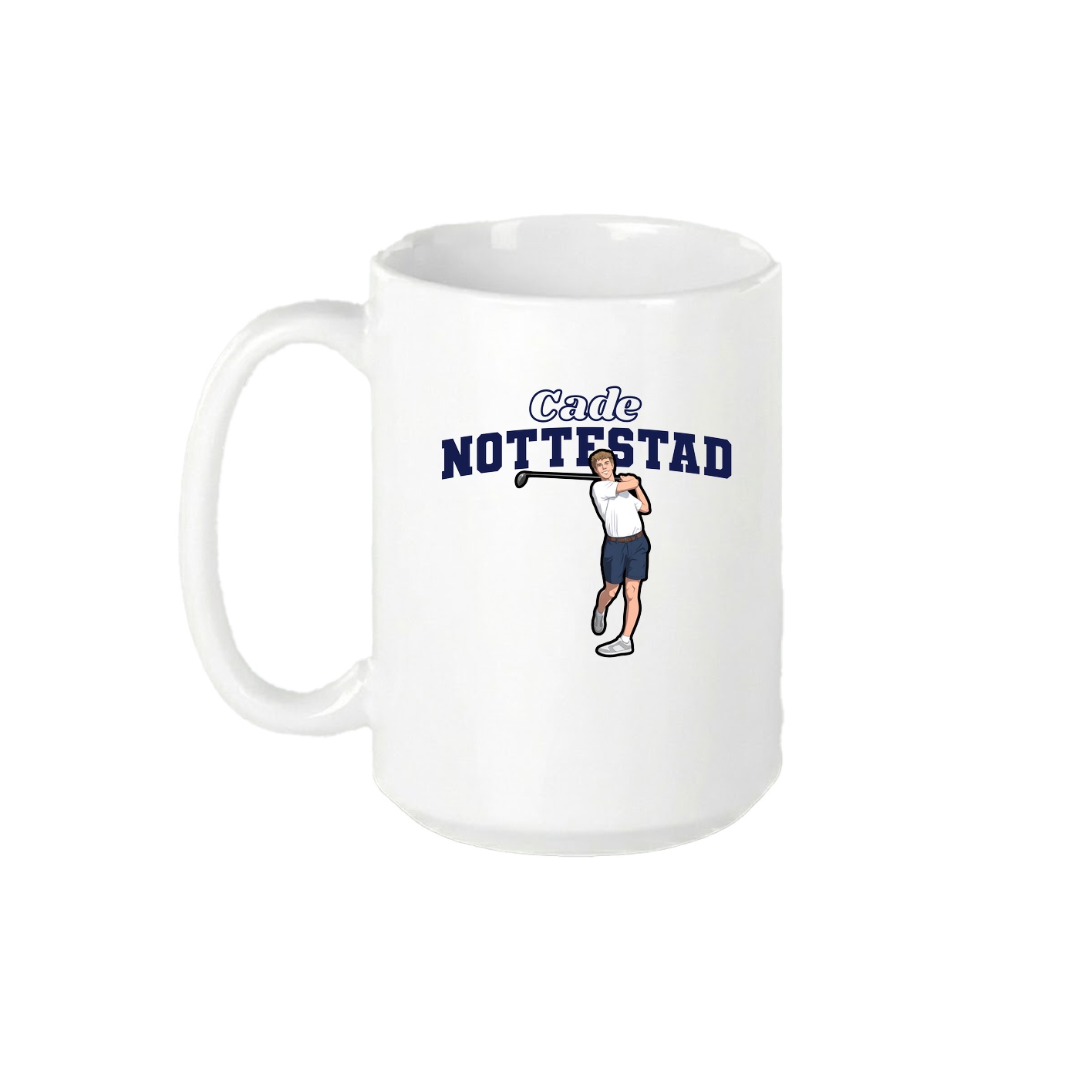15oz Coffee Mug — Name Arch in White