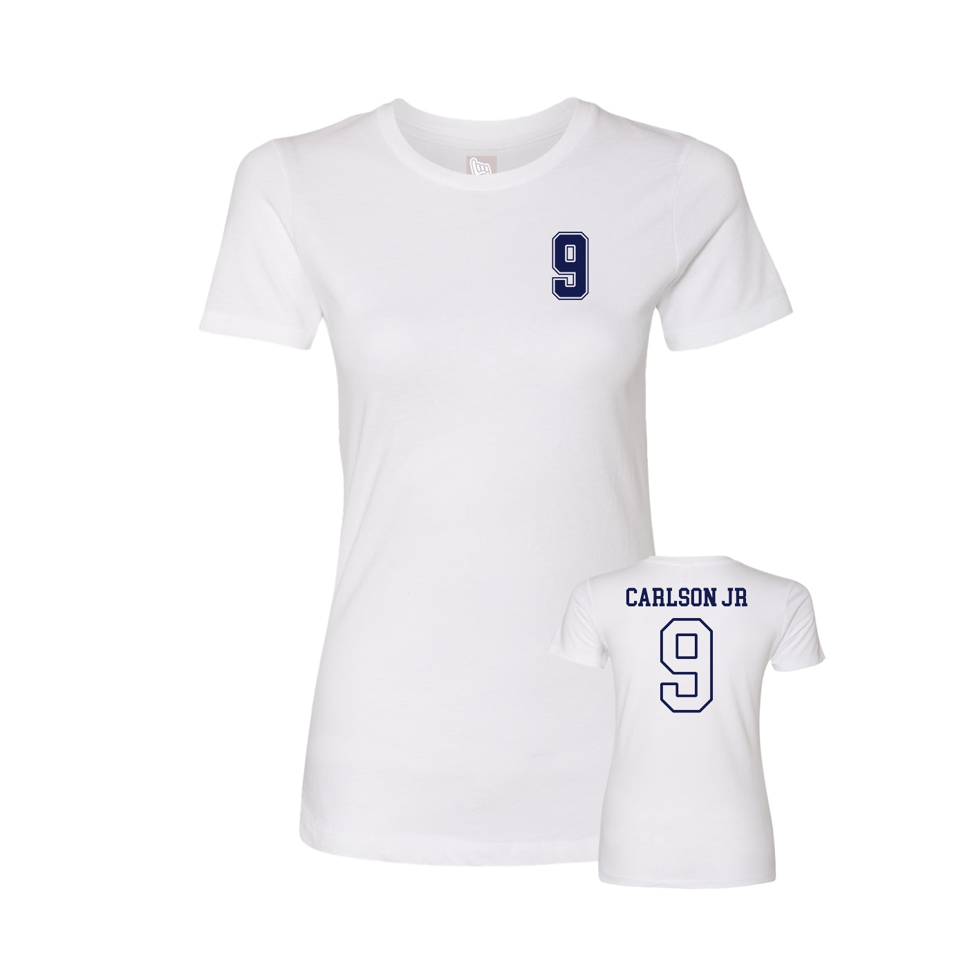Fitted Women's Tee — Chest Back in White