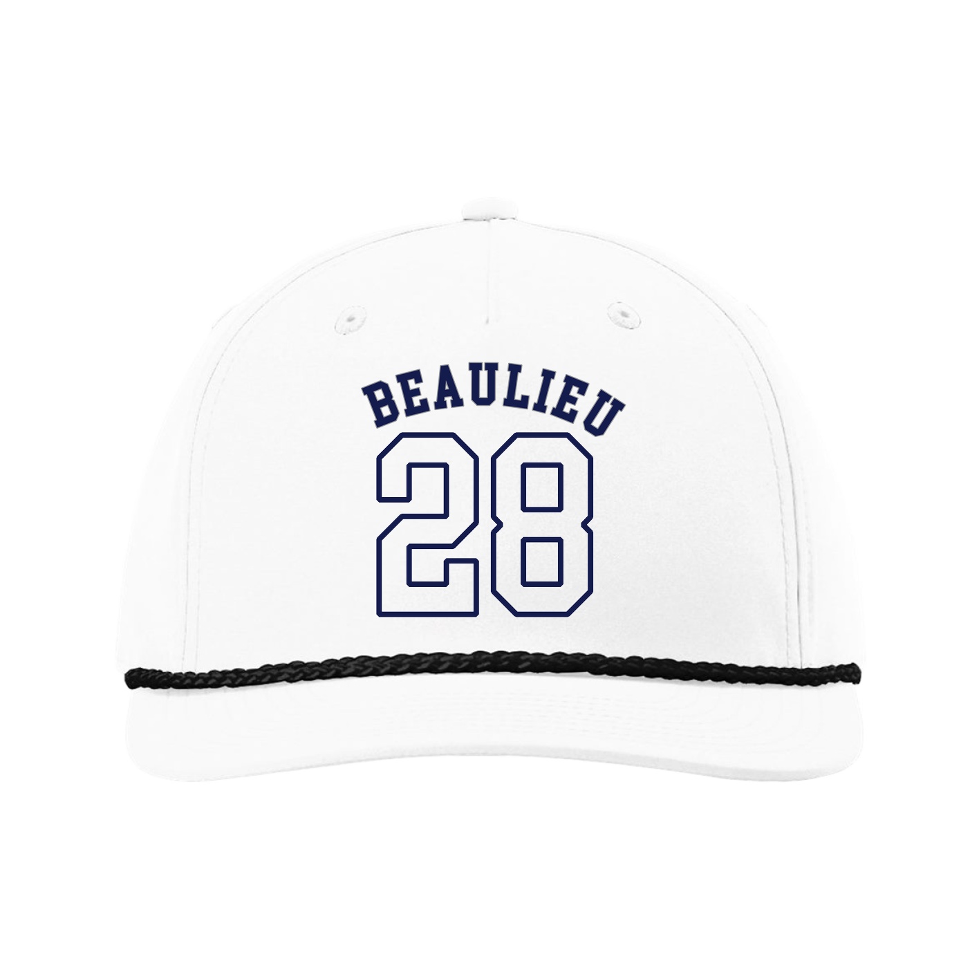 Five-Panel Classic Rope Cap — Shirsey Arch in White
