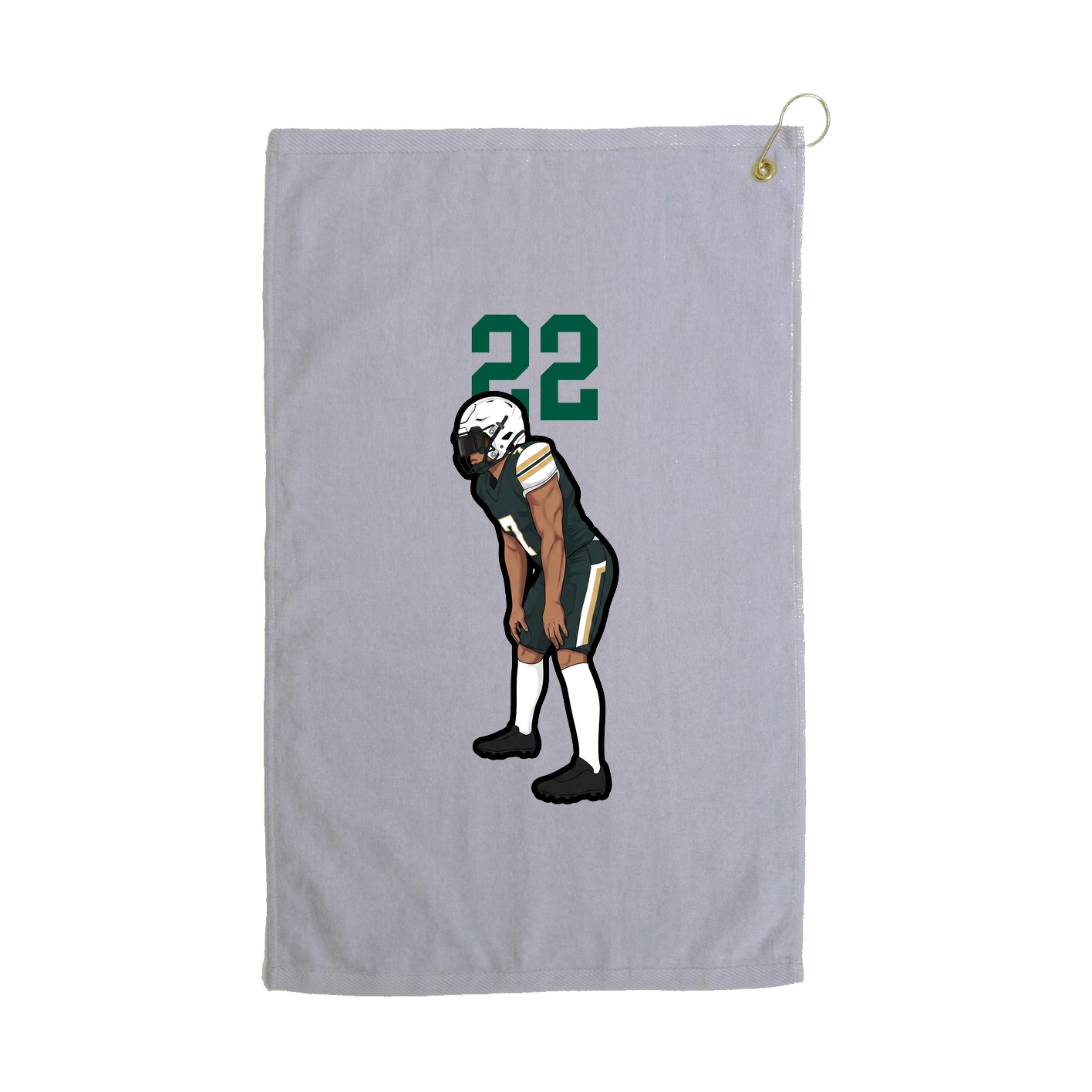 Golf Towel — Number Top in Grey