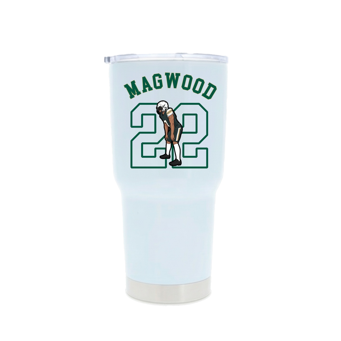 30oz Stainless Steel Tumbler — Shirsey Arch in White
