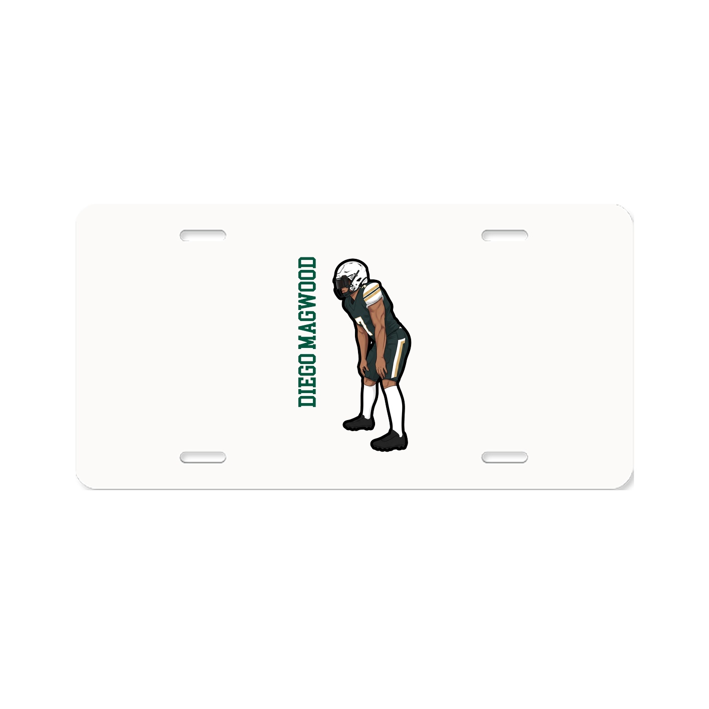 License Plate — Name Vertical in Classic