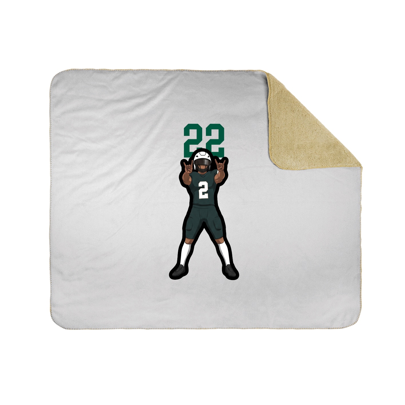 Throw Blanket — Number Top in White
