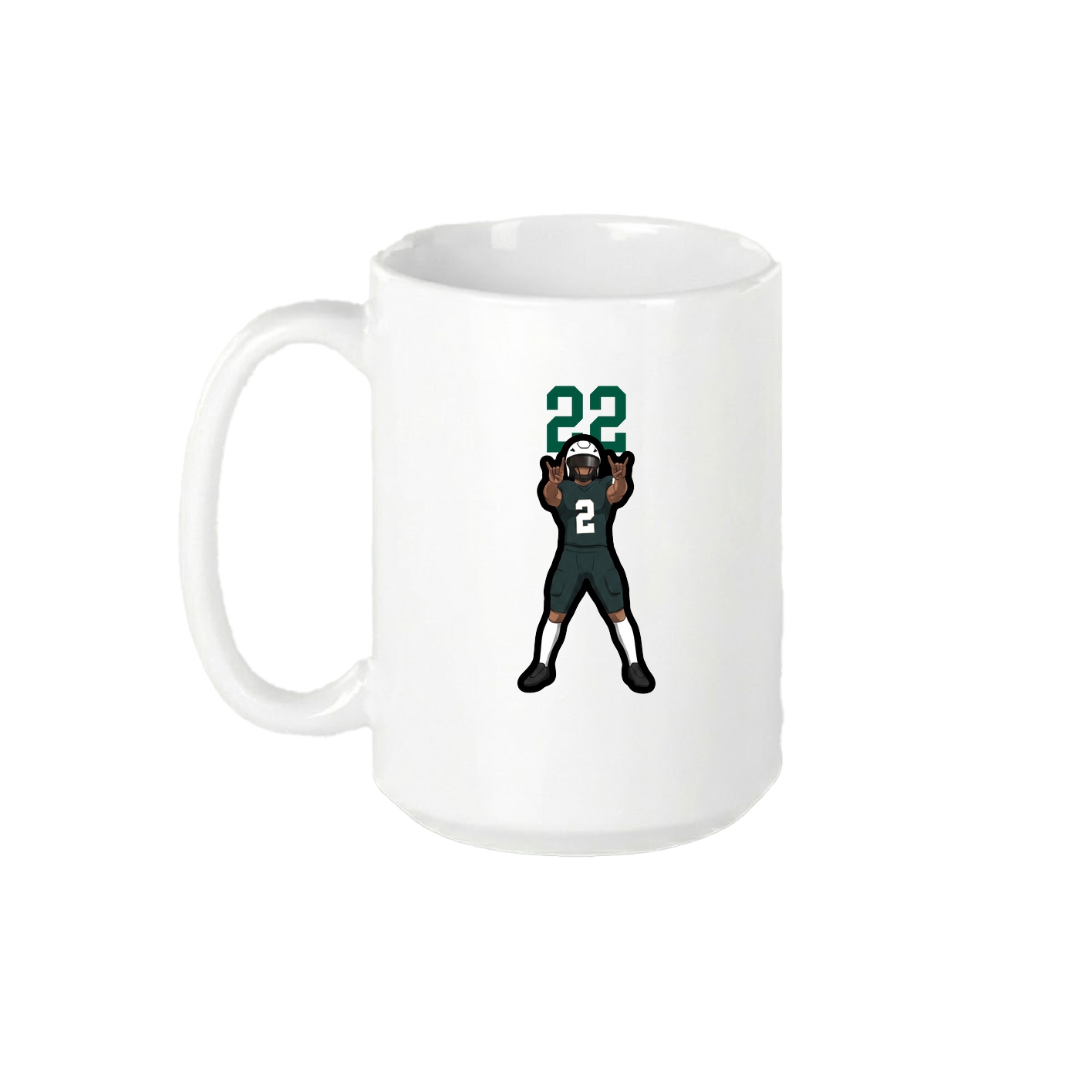 15oz Coffee Mug — Number Top in White