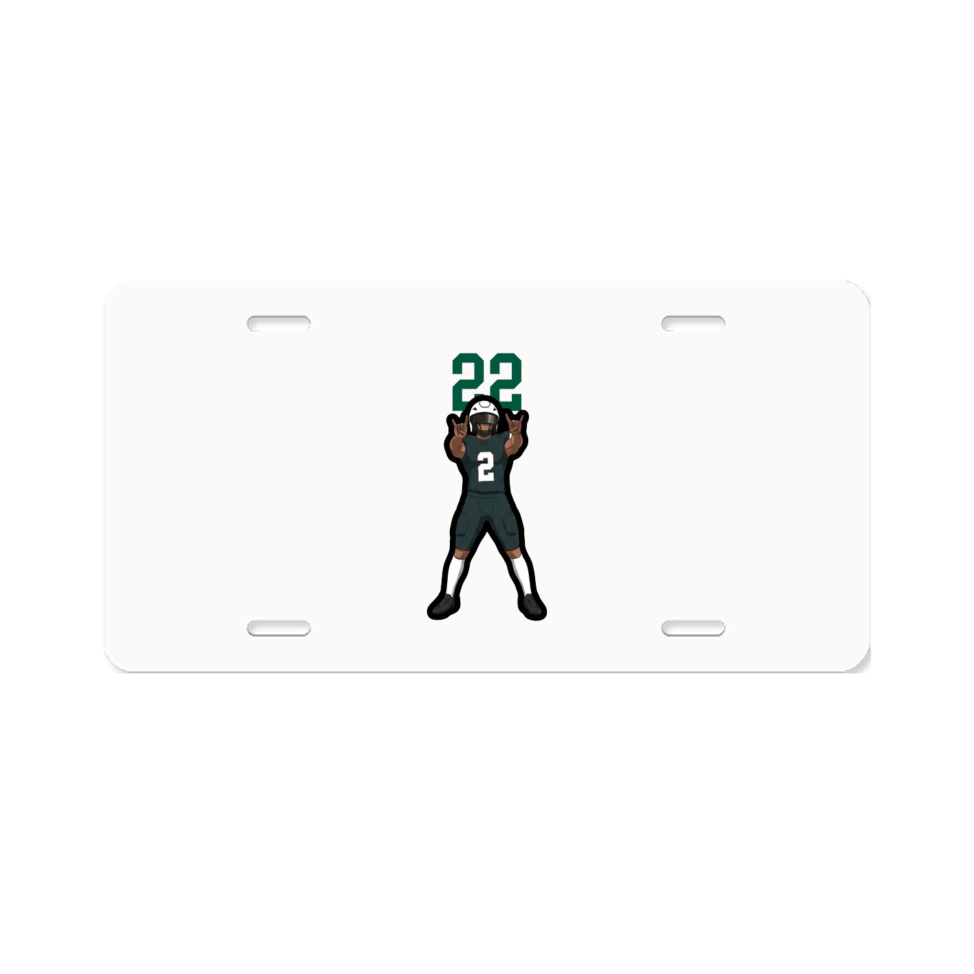 License Plate — Number Top in Classic