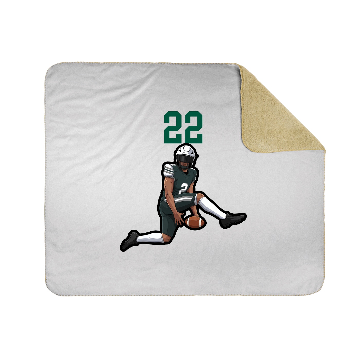 Throw Blanket — Number Top in White