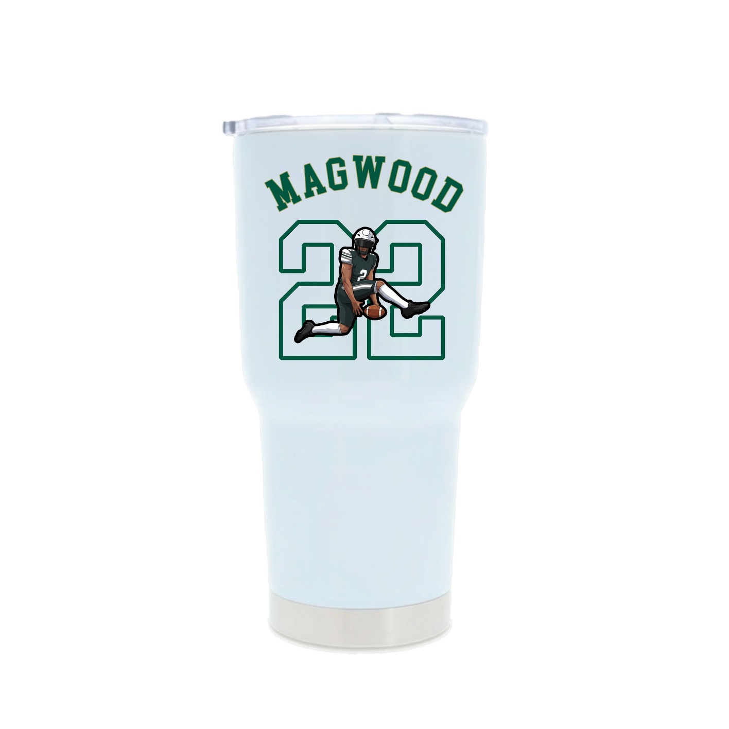 30oz Stainless Steel Tumbler — Shirsey Arch in White