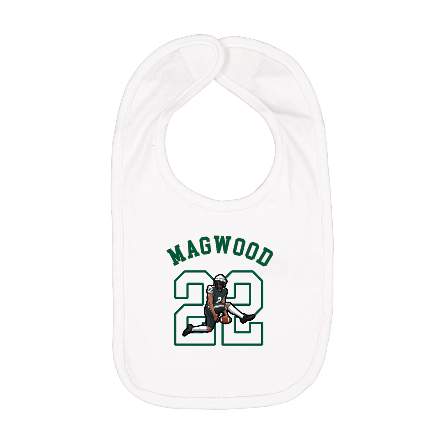 Infant Bib — Shirsey Arch in White
