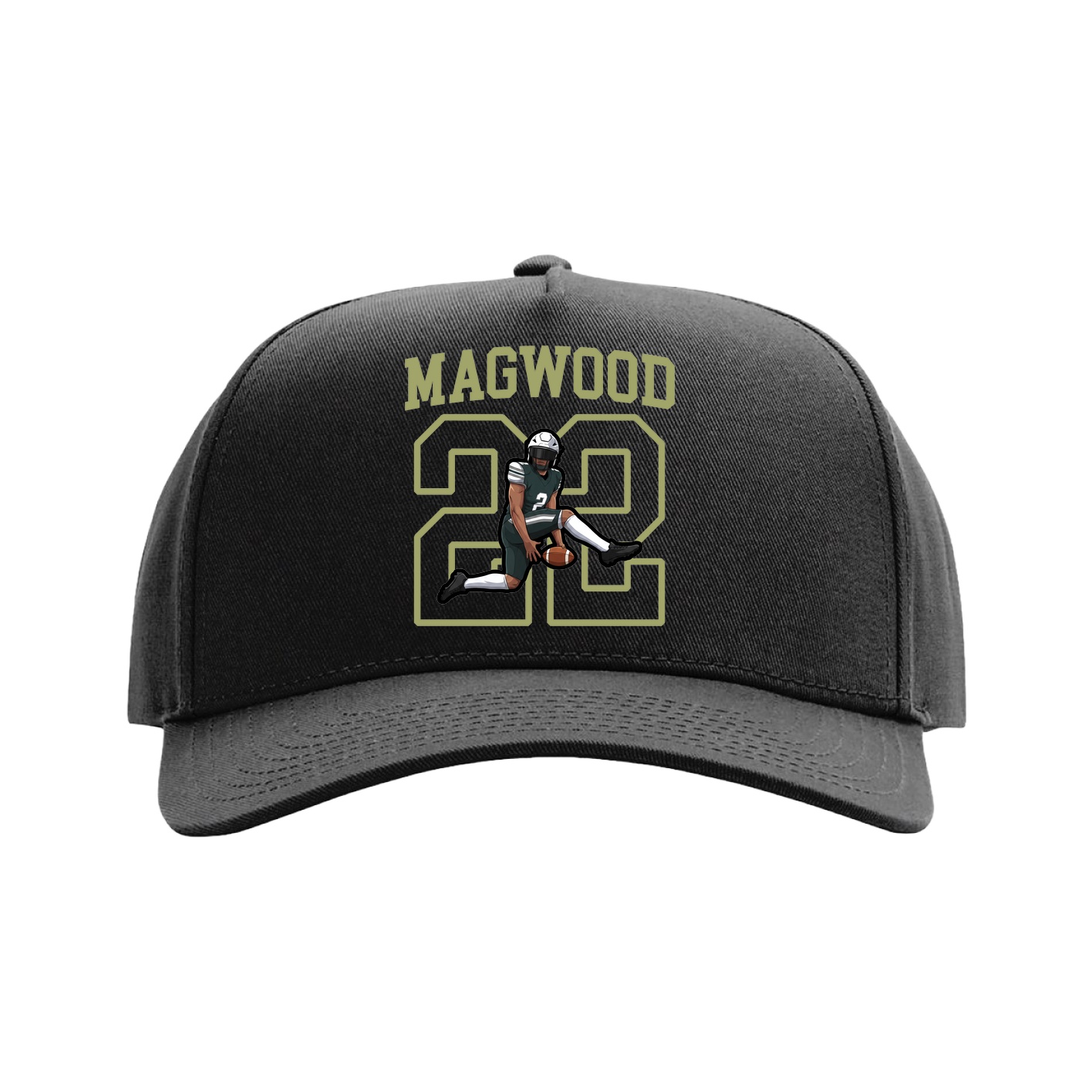 Full Fabric Five-Panel Champ Cap — Shirsey in Black