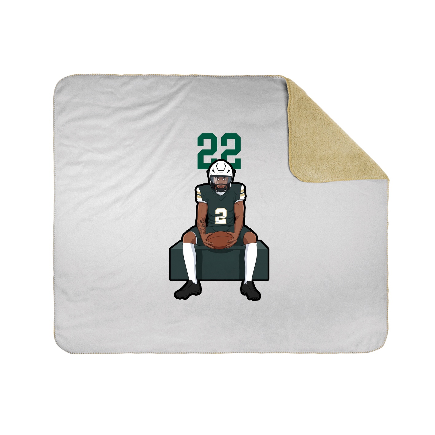 Throw Blanket — Number Top in White