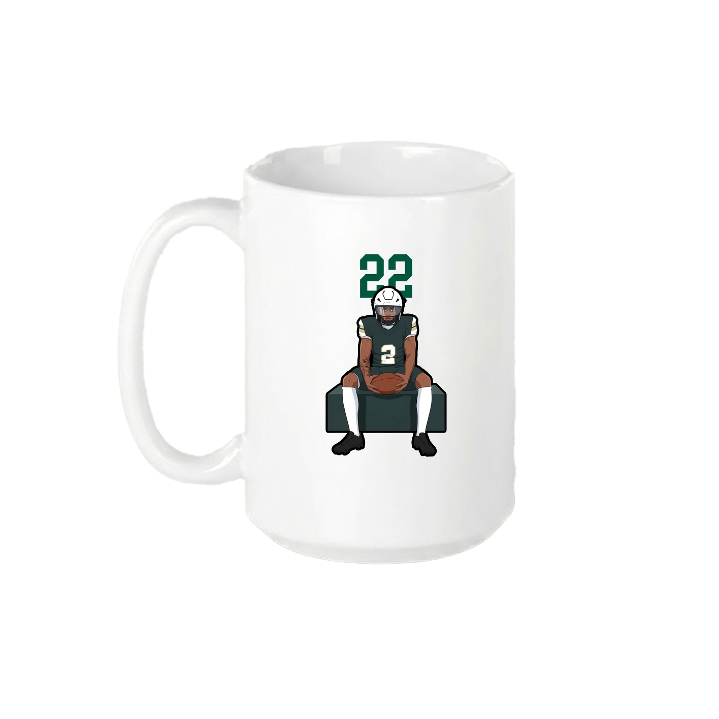 15oz Coffee Mug — Number Top in White