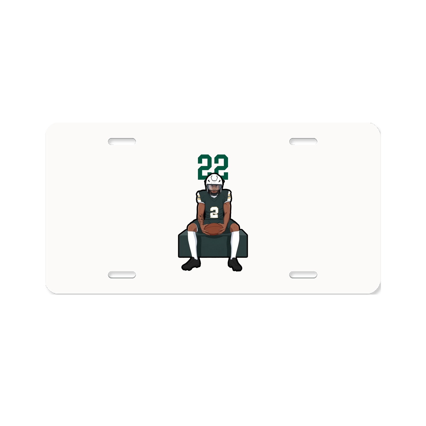 License Plate — Number Top in Classic