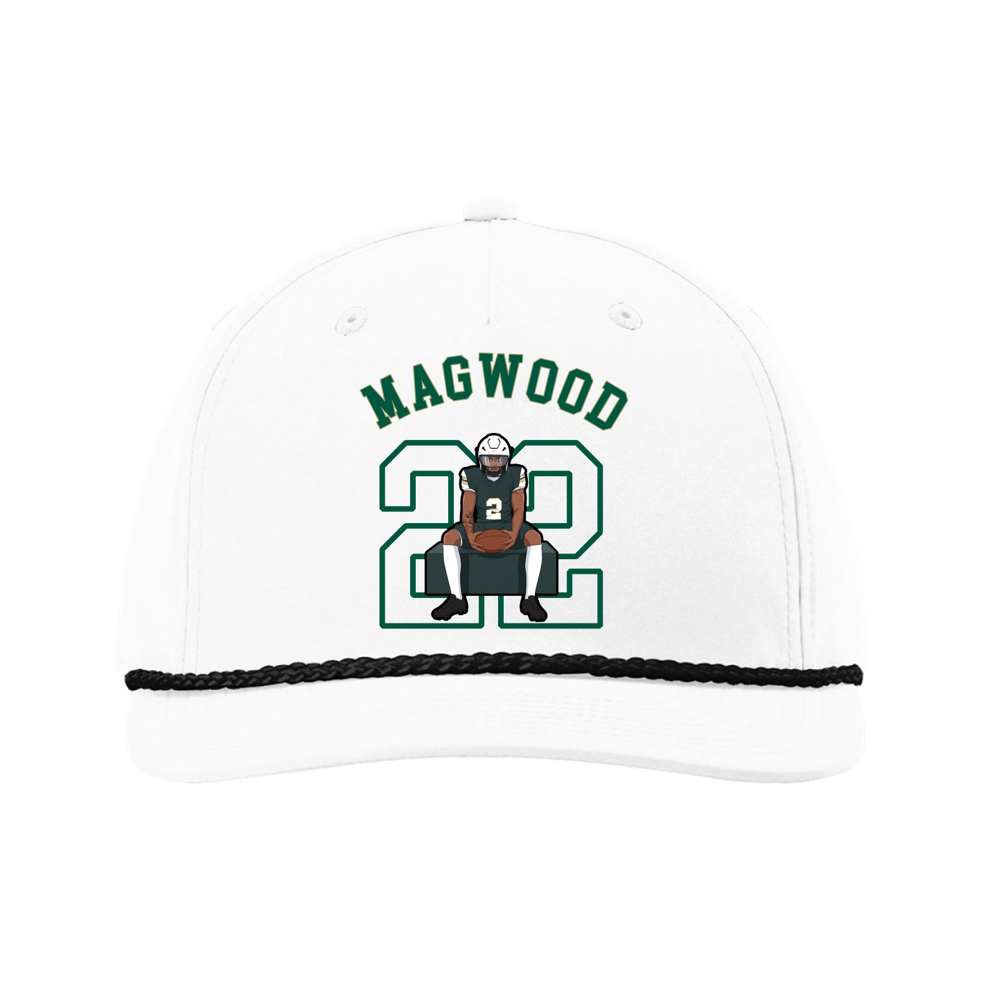 Five-Panel Classic Rope Cap — Shirsey Arch in White
