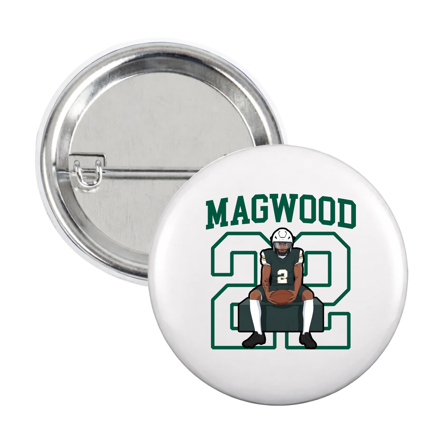 Game Day Button — Shirsey in White