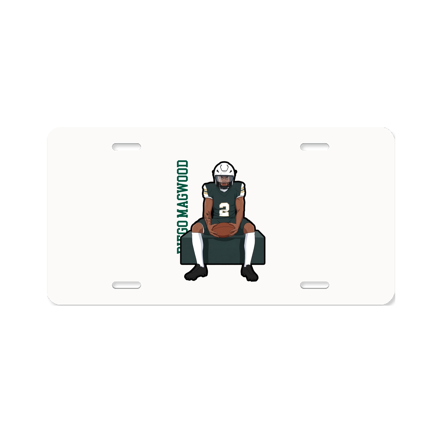 License Plate — Name Vertical in Classic