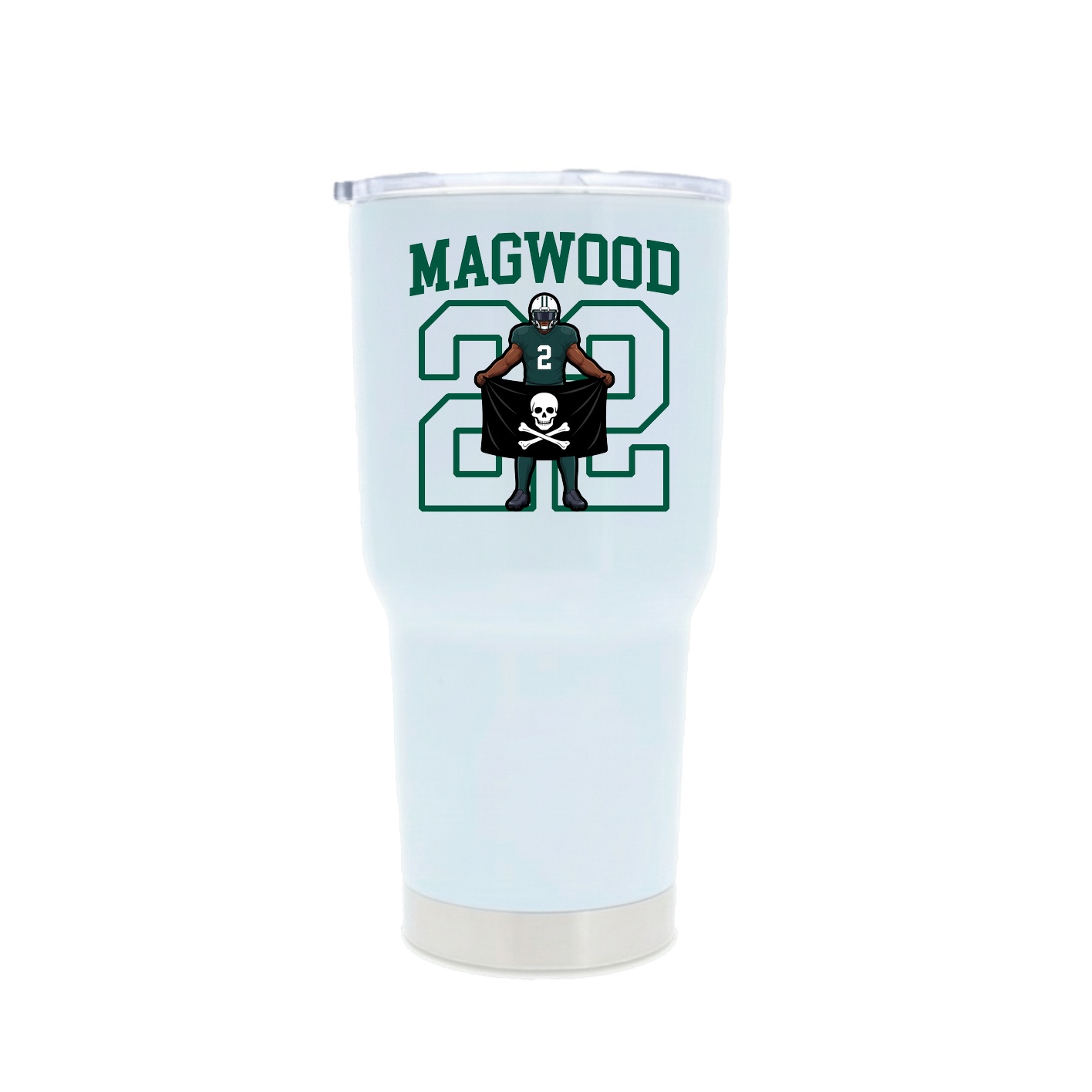 30oz Stainless Steel Tumbler — Shirsey in White