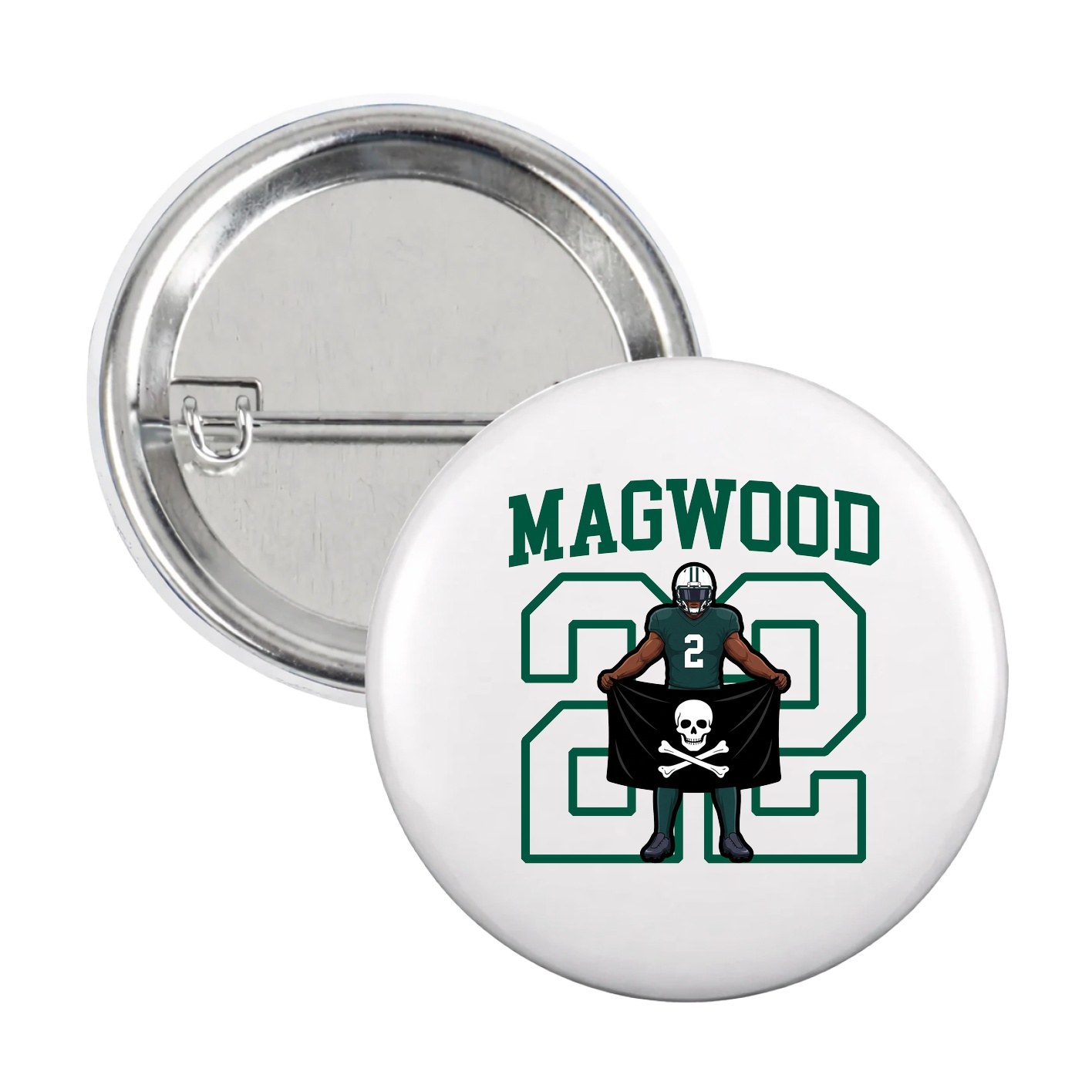 Game Day Button — Shirsey in White