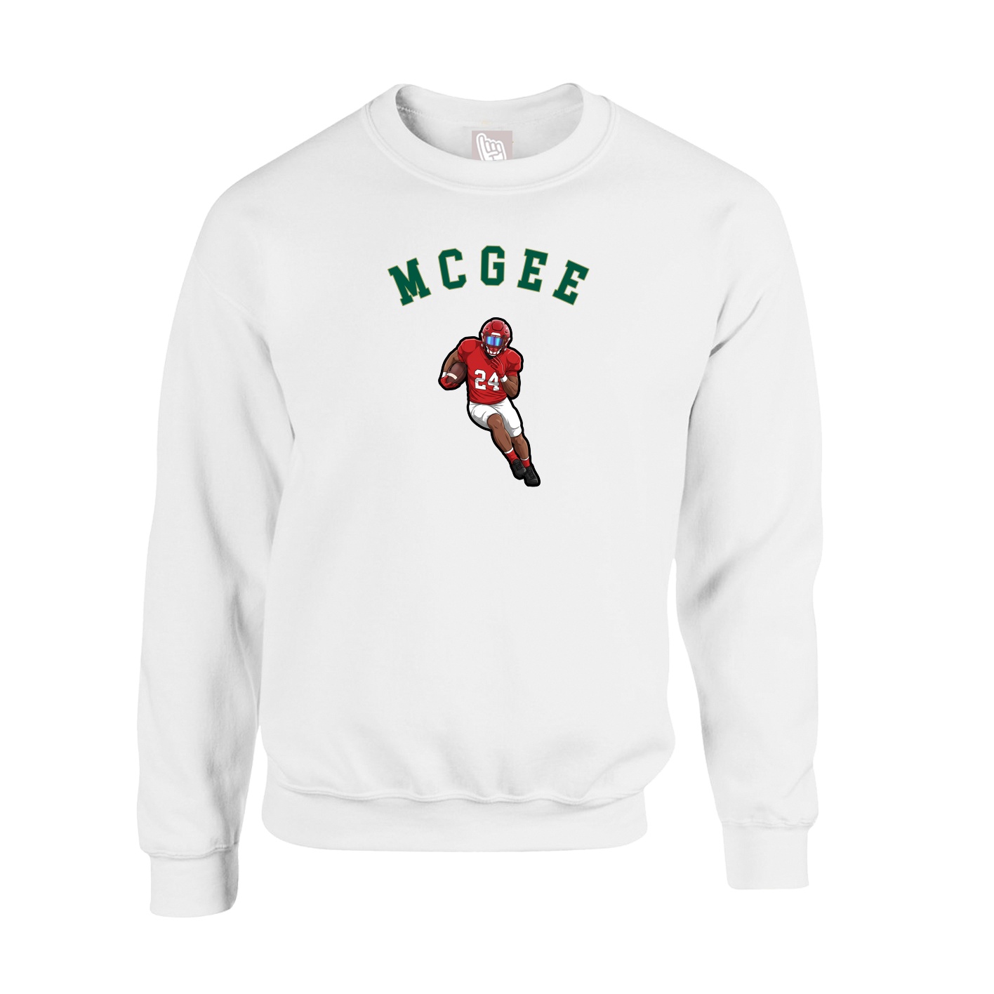Fleece Crew — Shirsey Arch in White