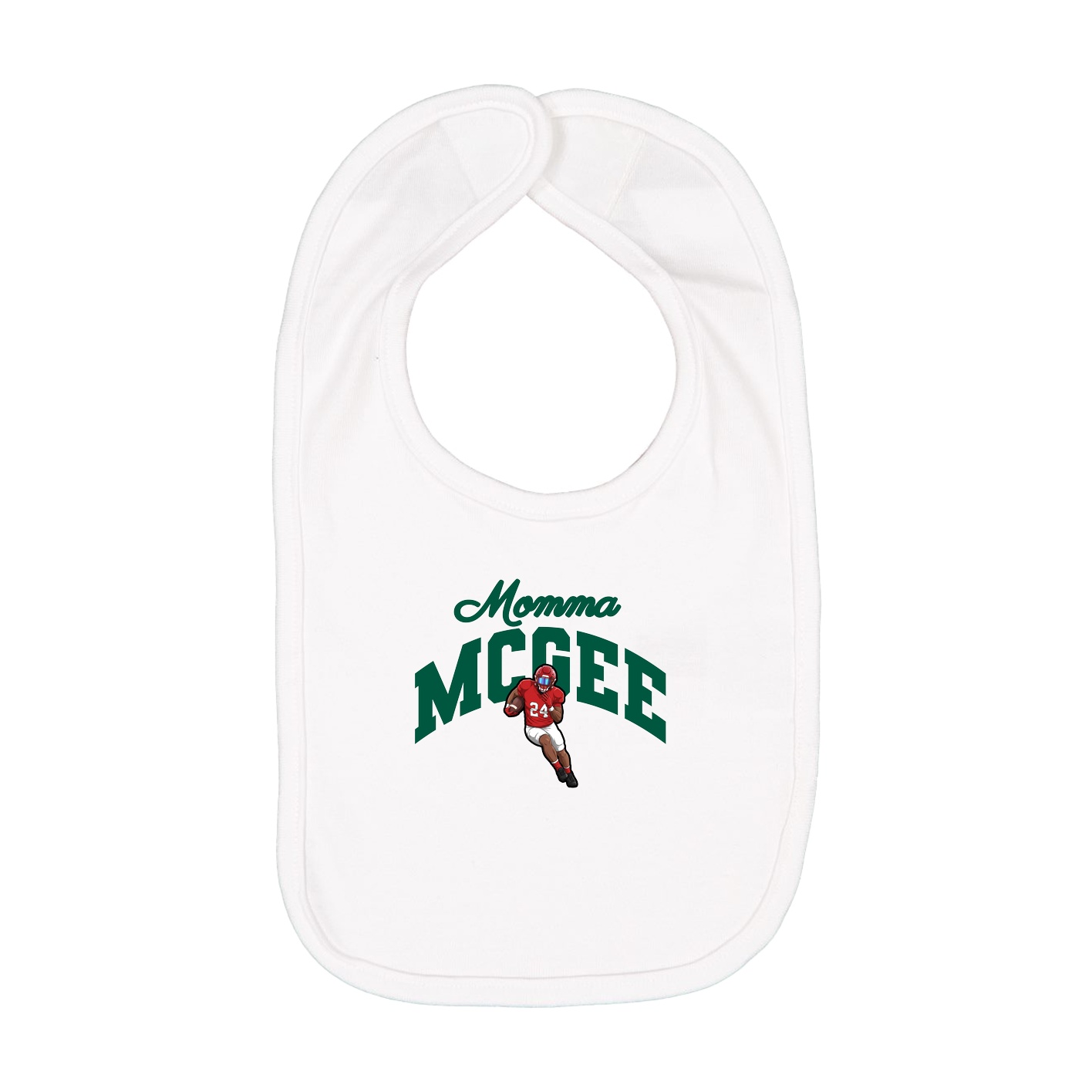 Infant Bib — Mothers Day Arch in White