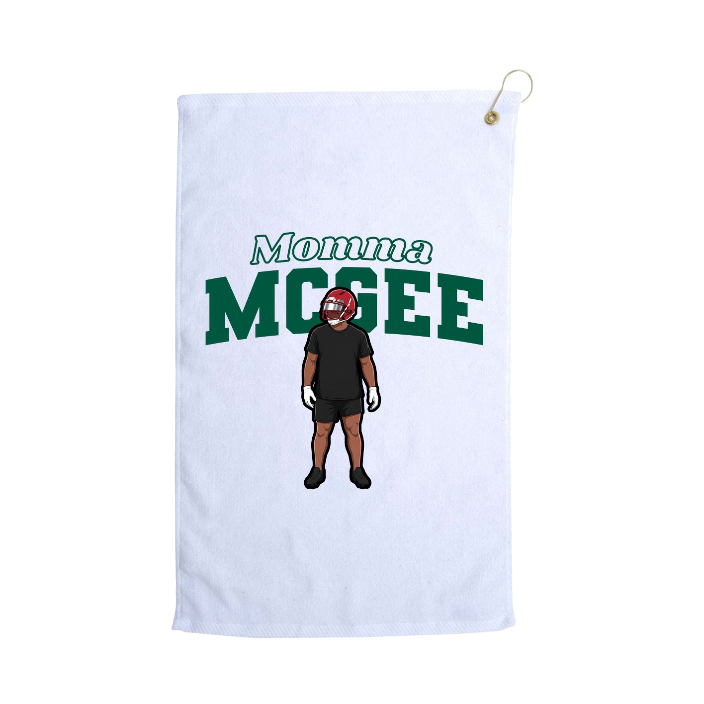 Golf Towel — Mothers Day Block in White