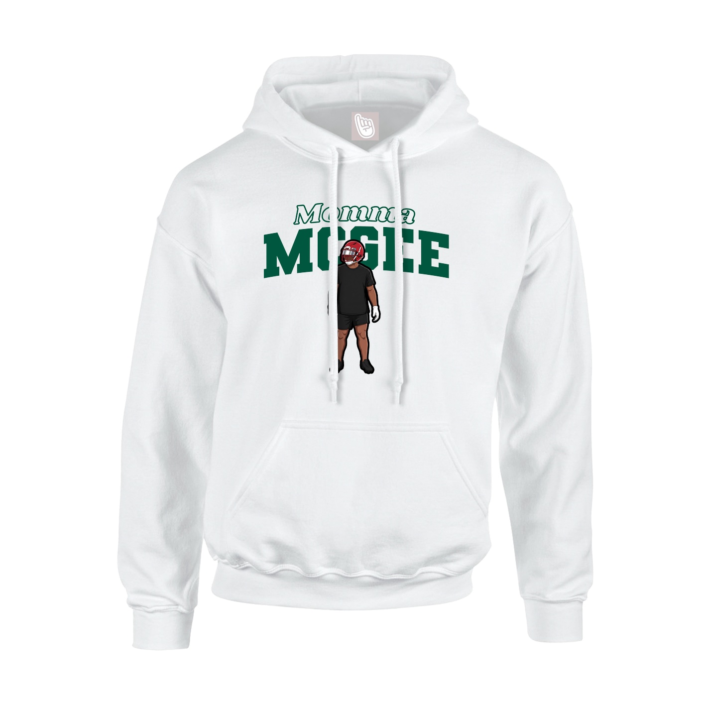 Youth Hoodie — Mothers Day Block in White
