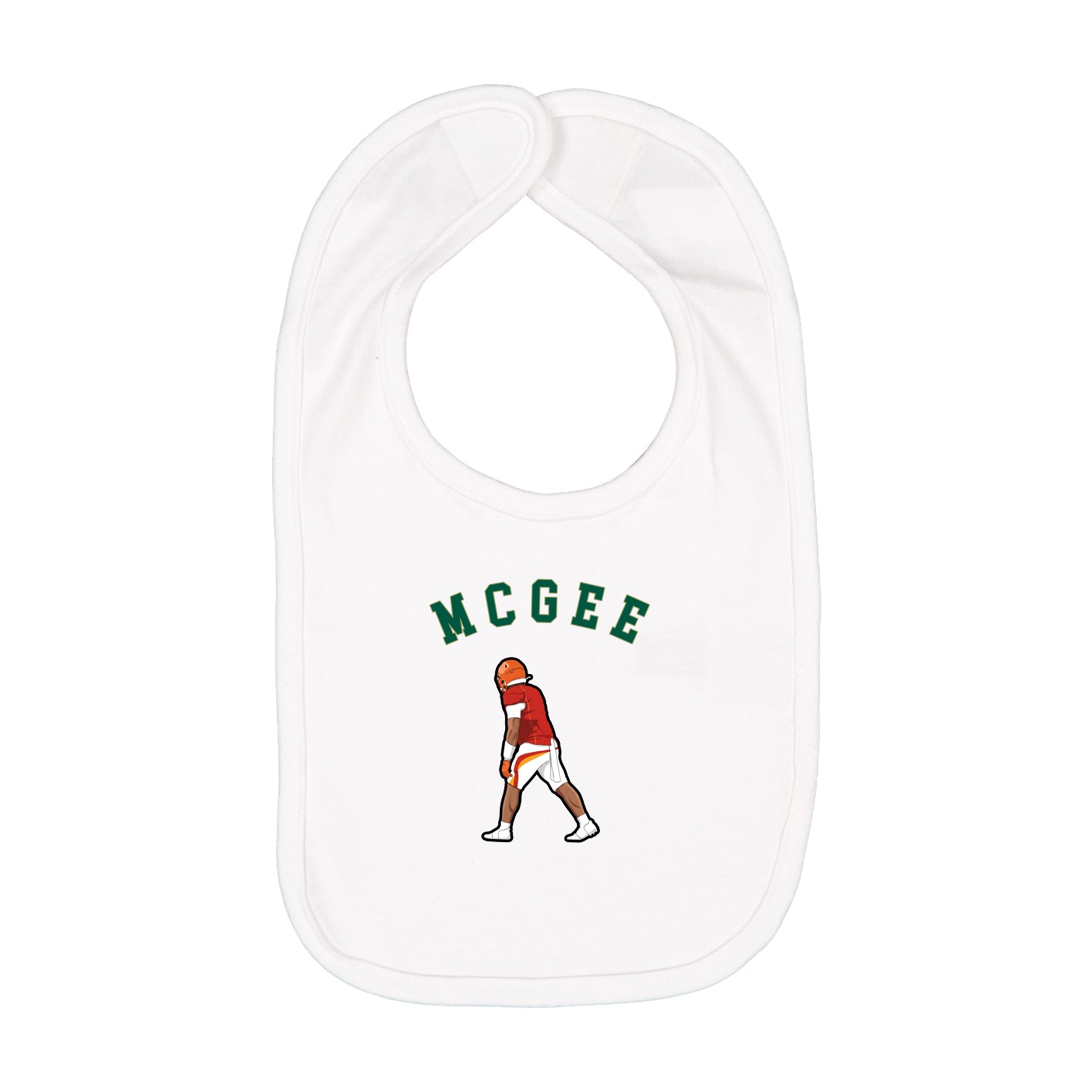Infant Bib — Shirsey Arch in White
